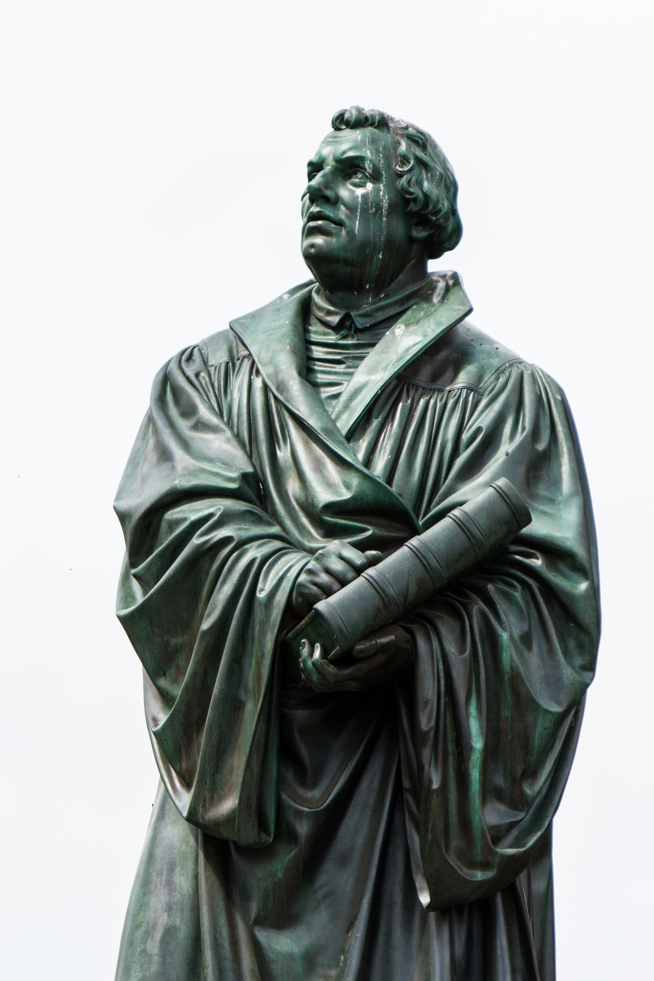 bible, luther, figure, 2K, church, studio shot, monument, government, human representation, statue, protestant, martin luther, religion, white background, Phone HD Wallpaper