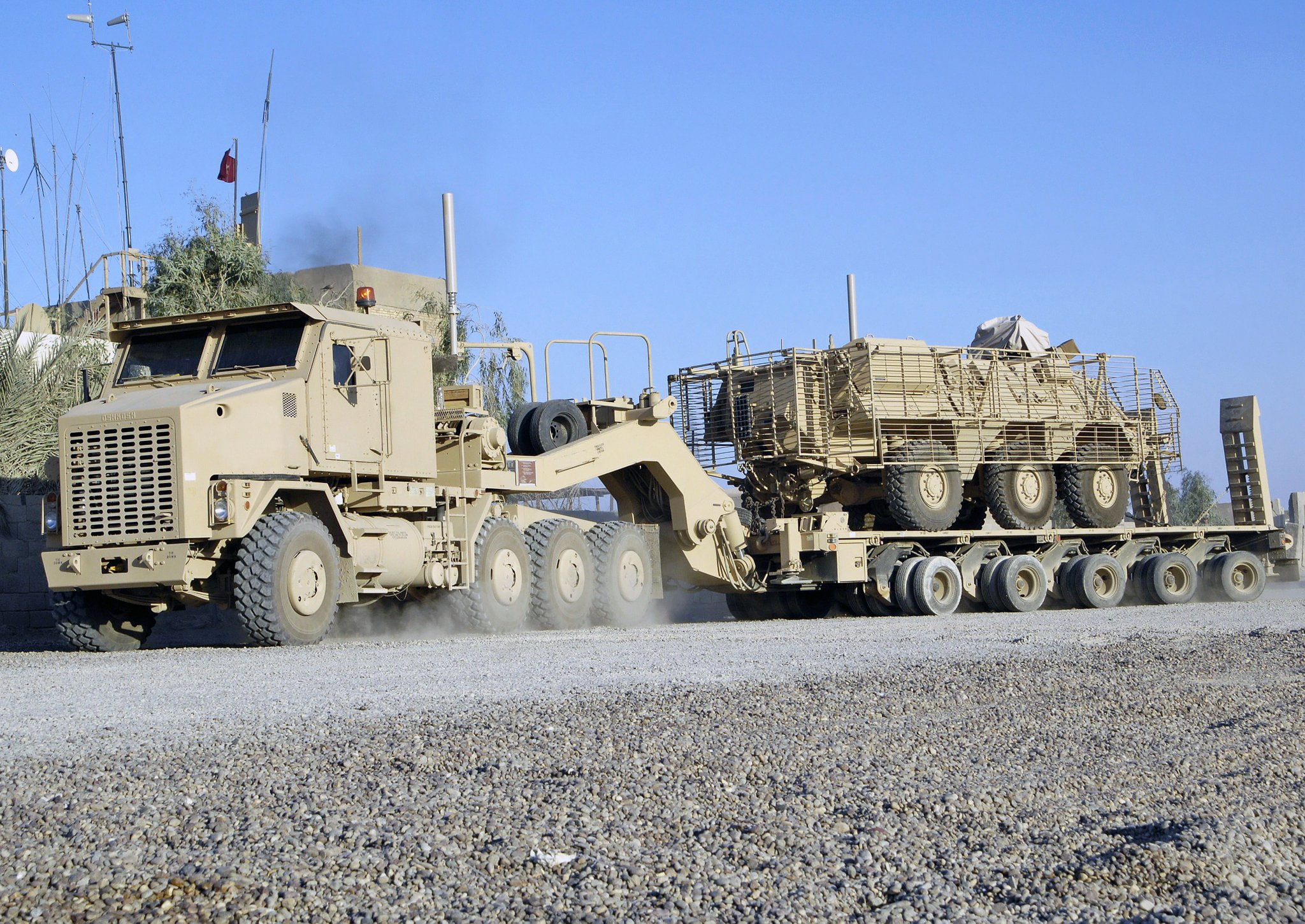 1080P, het, semi, tractor, military, oshkosh, m1070, HD Wallpaper