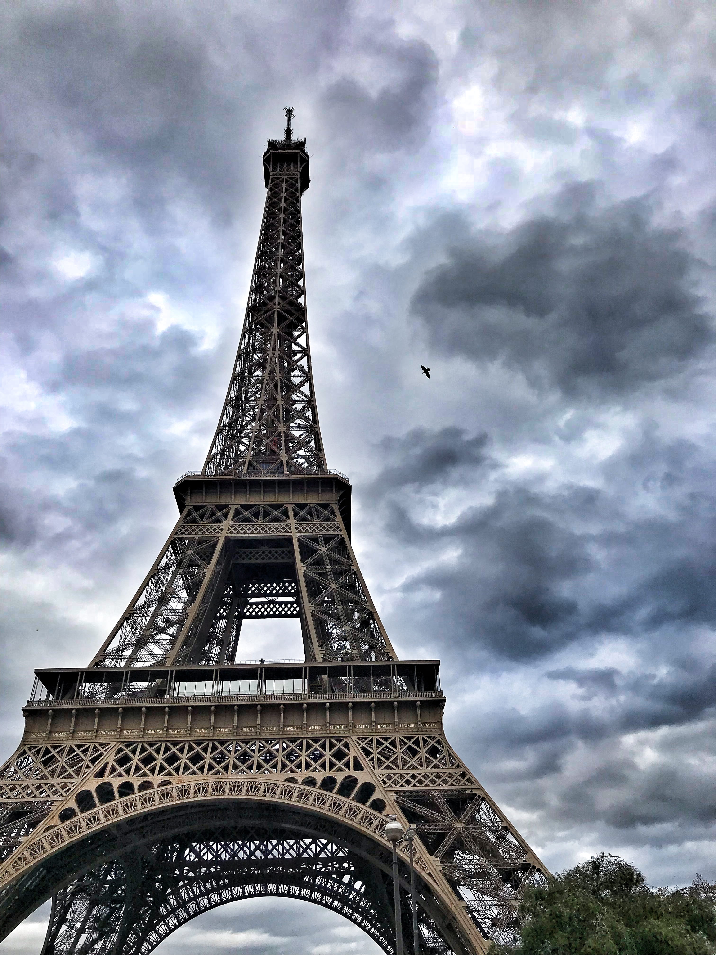 building exterior, architecture, place, metal, no people, spire, location, 4K, france, paris, architectural feature, travel, tower eiffel, tower, city, Phone HD Wallpaper