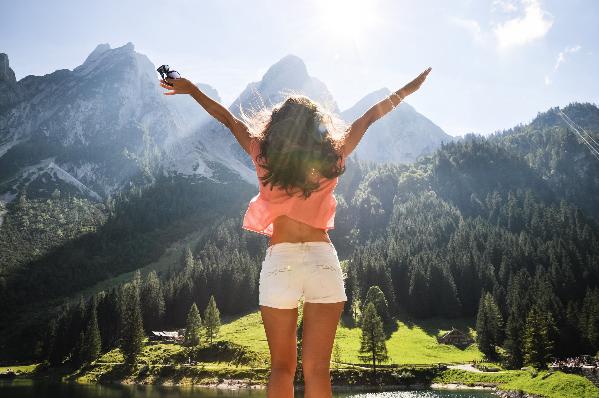 sport, top, day, travel, enjoyment, leisure Activity, one Person, chinese Ethnicity, healthy Lifestyle, adult, arms raised, plant, mountain Peak, height, HD Wallpaper