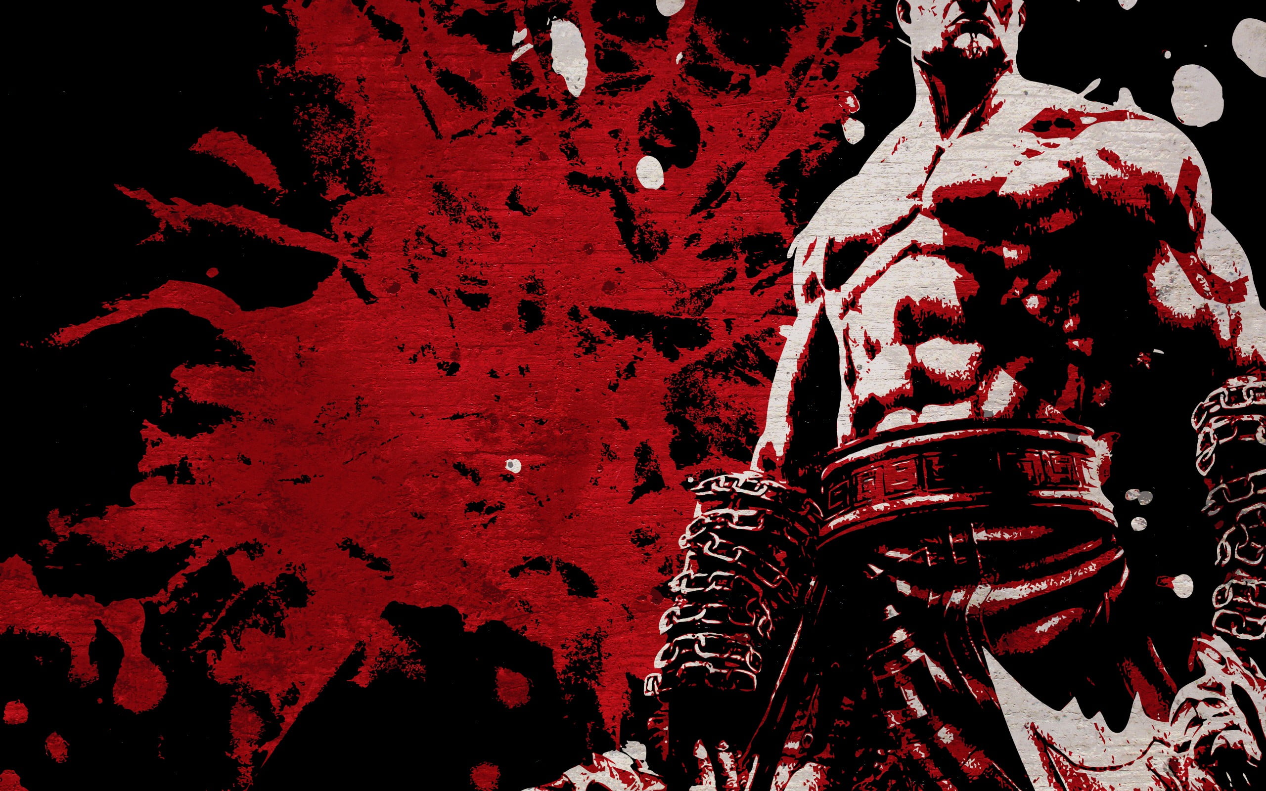 2K, man, blood, body part, game, built structure, red, knuckles, the past, close-up, horror, no people, human representation, God of War, indoors, pattern, HD Wallpaper