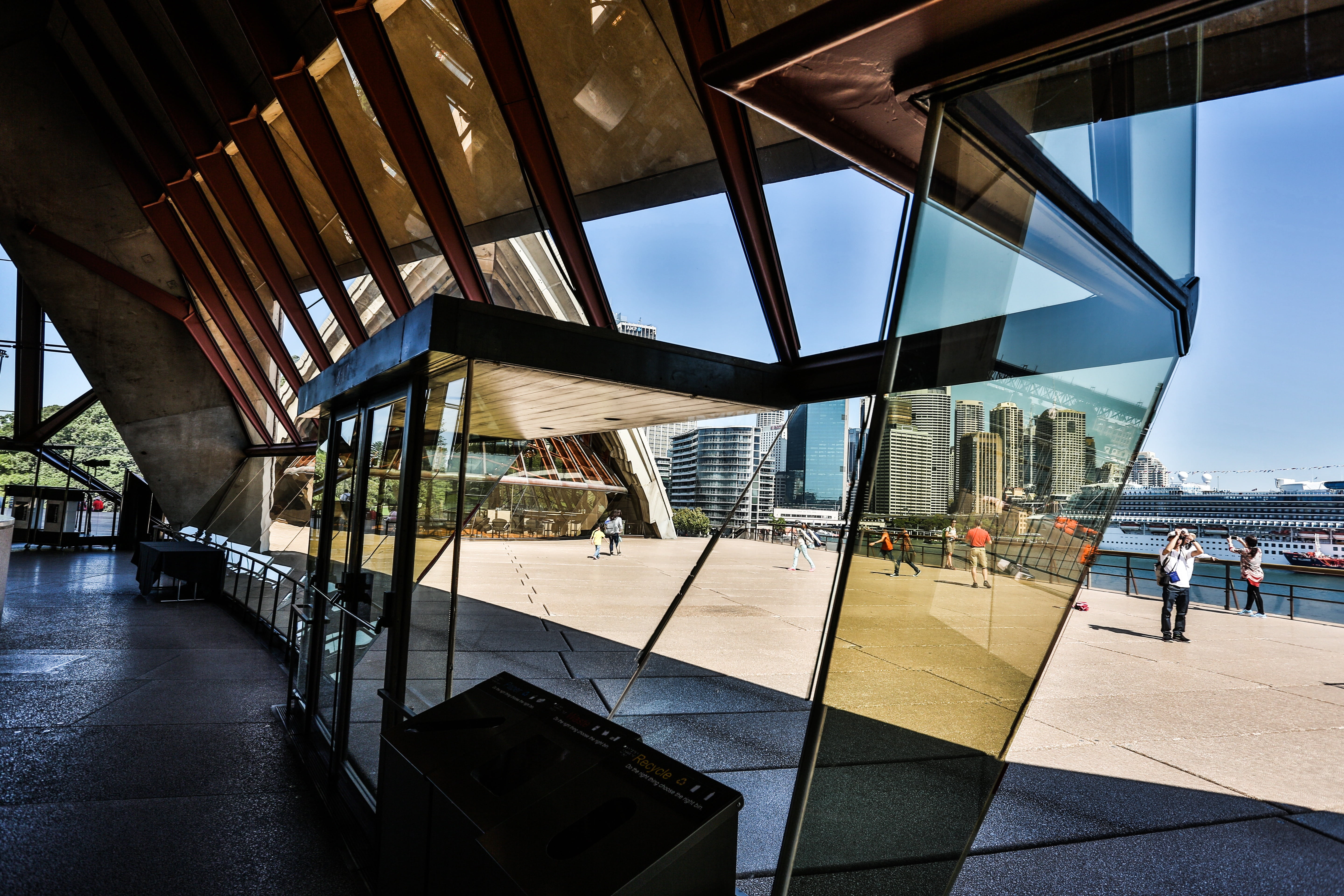 connection, views, city, nature, landscape, architectural column, blue, transportation, australia, sky, water, reflection, building, architecture, men, HD Wallpaper