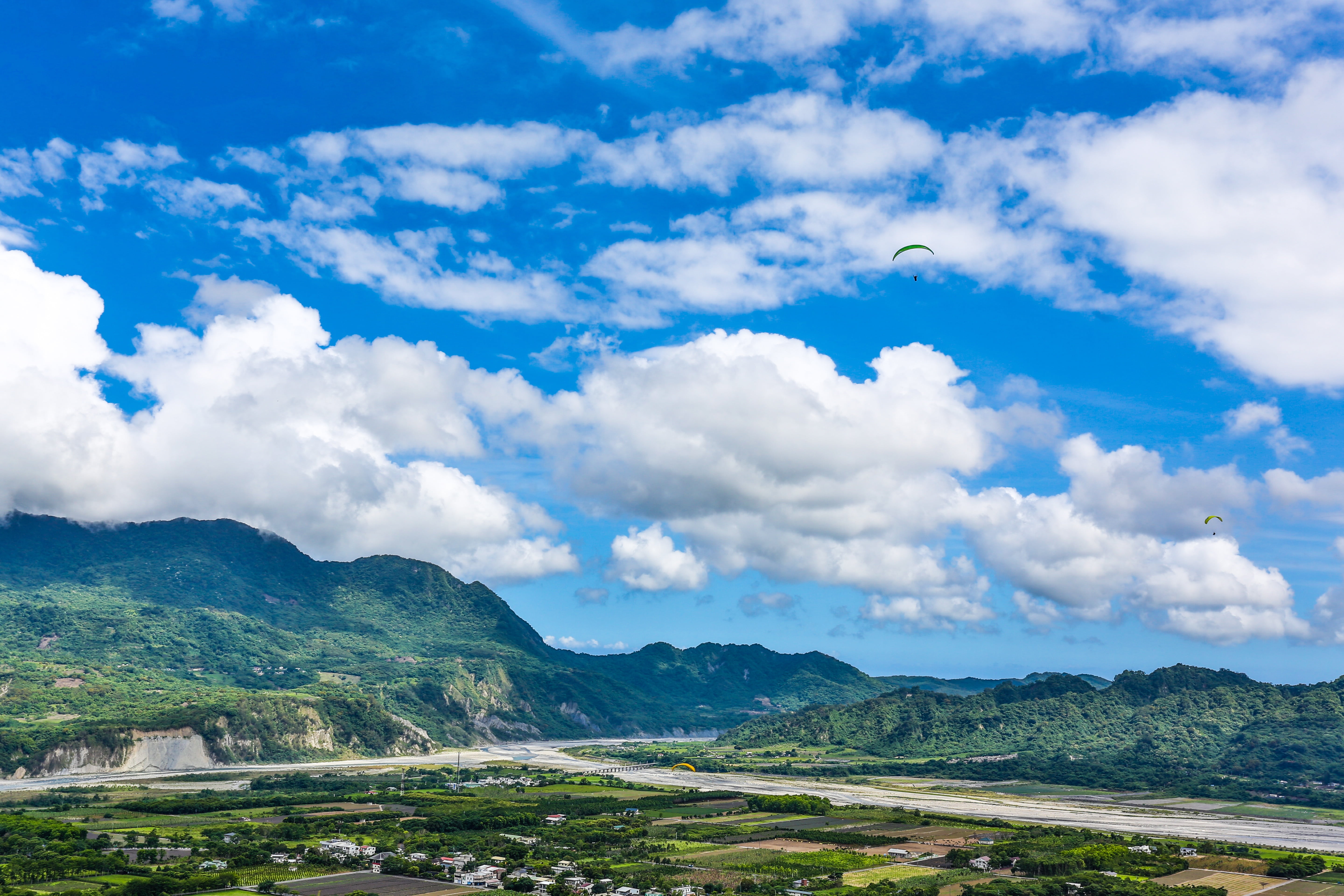 non-urban scene, outdoors, plant, baiyun, cloudy, tranquility, tranquil scene, 5K, no people, blue day, day, mountain, transportation, nature, mountain range, HD Wallpaper