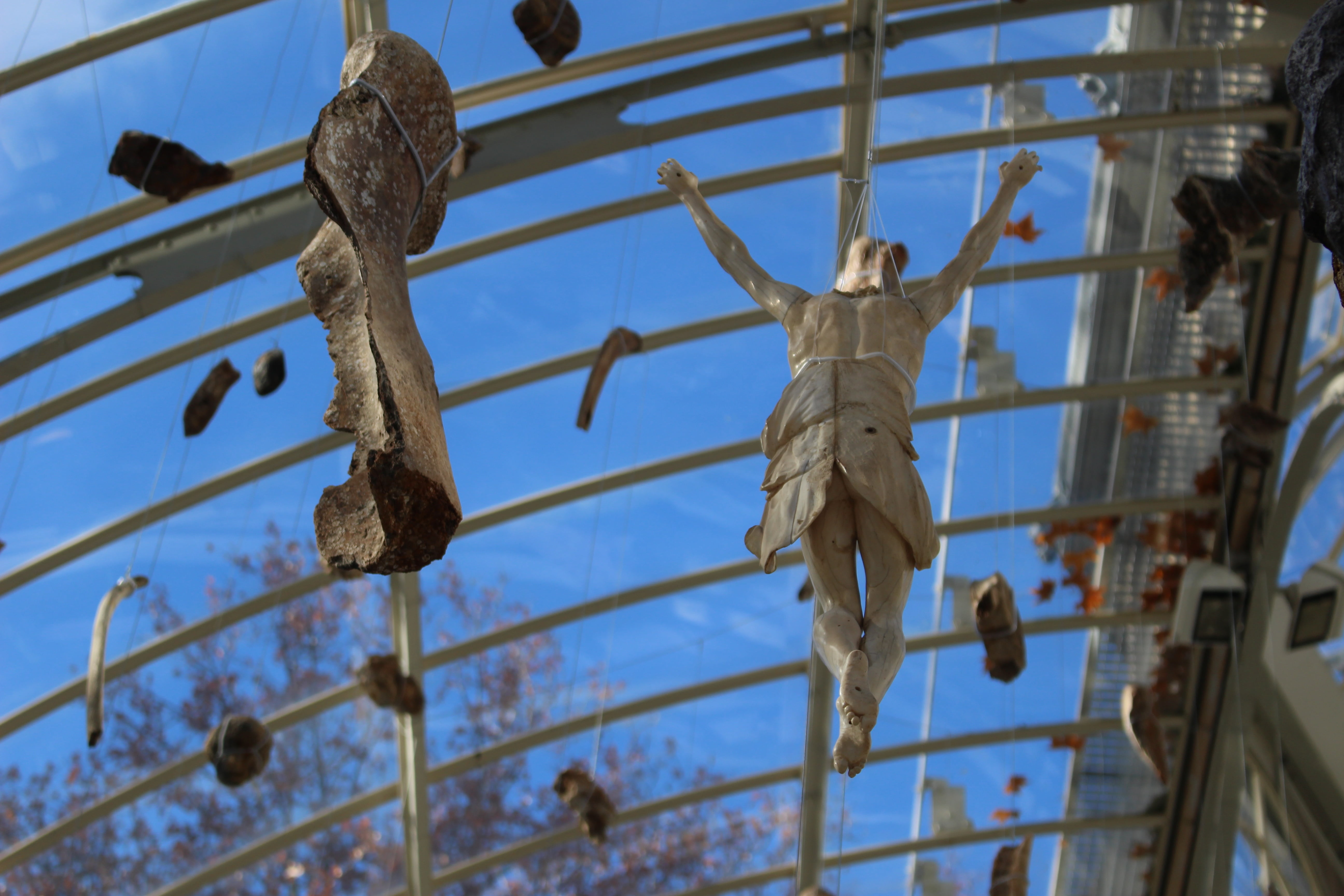 no people, crystal palace, day, hanging, design, rope, madrid, sky, architecture, nature, pattern, jesus, outdoors, fossils, glass - material, plant, modern art, HD Wallpaper