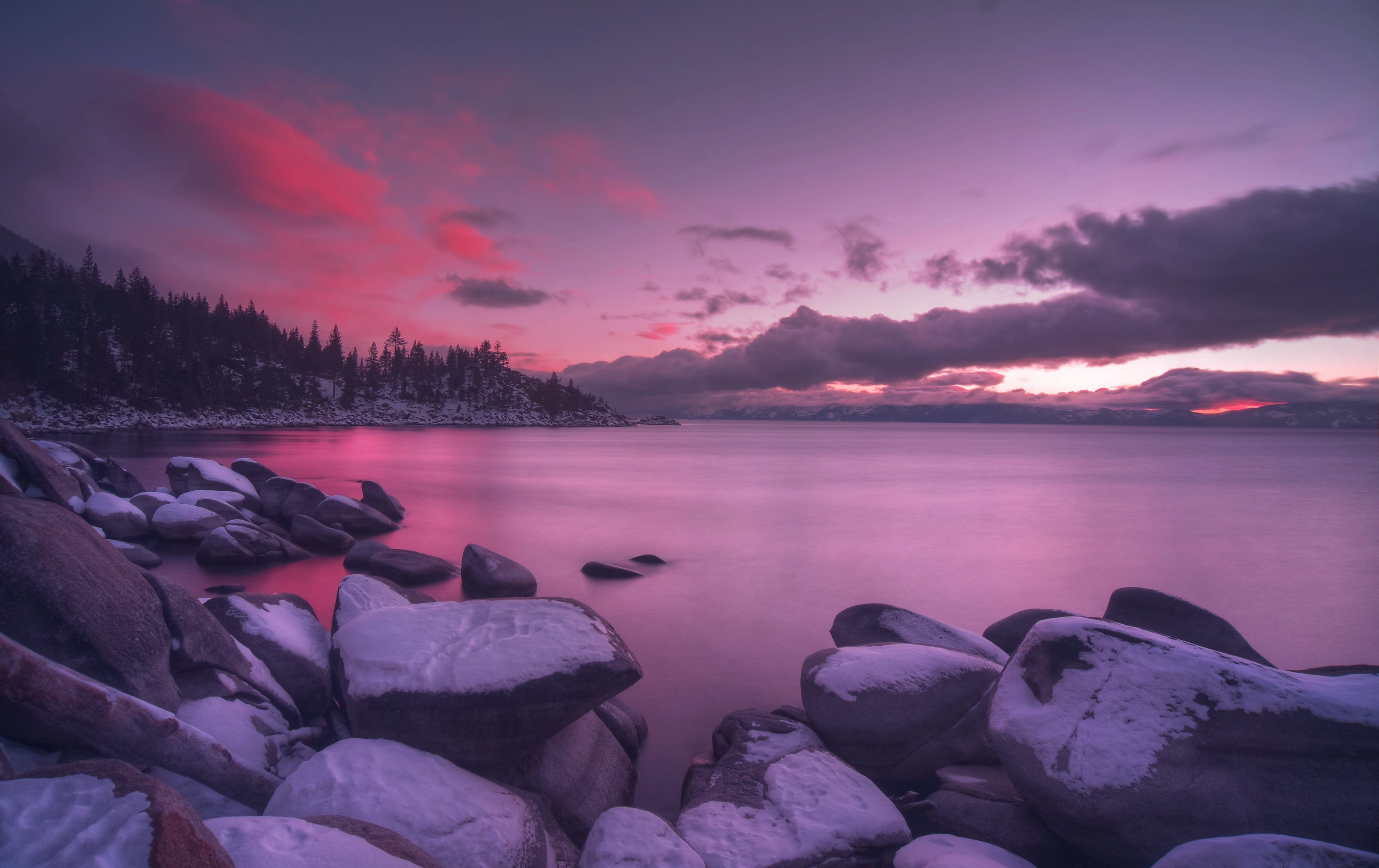 mountain, water, hour, I am, NEX-6, clouds, rock - Object, Nevada, painter, SEL-P1650, shore, body of water, beauty In Nature, rocks, Photomatix, landscape, HD Wallpaper