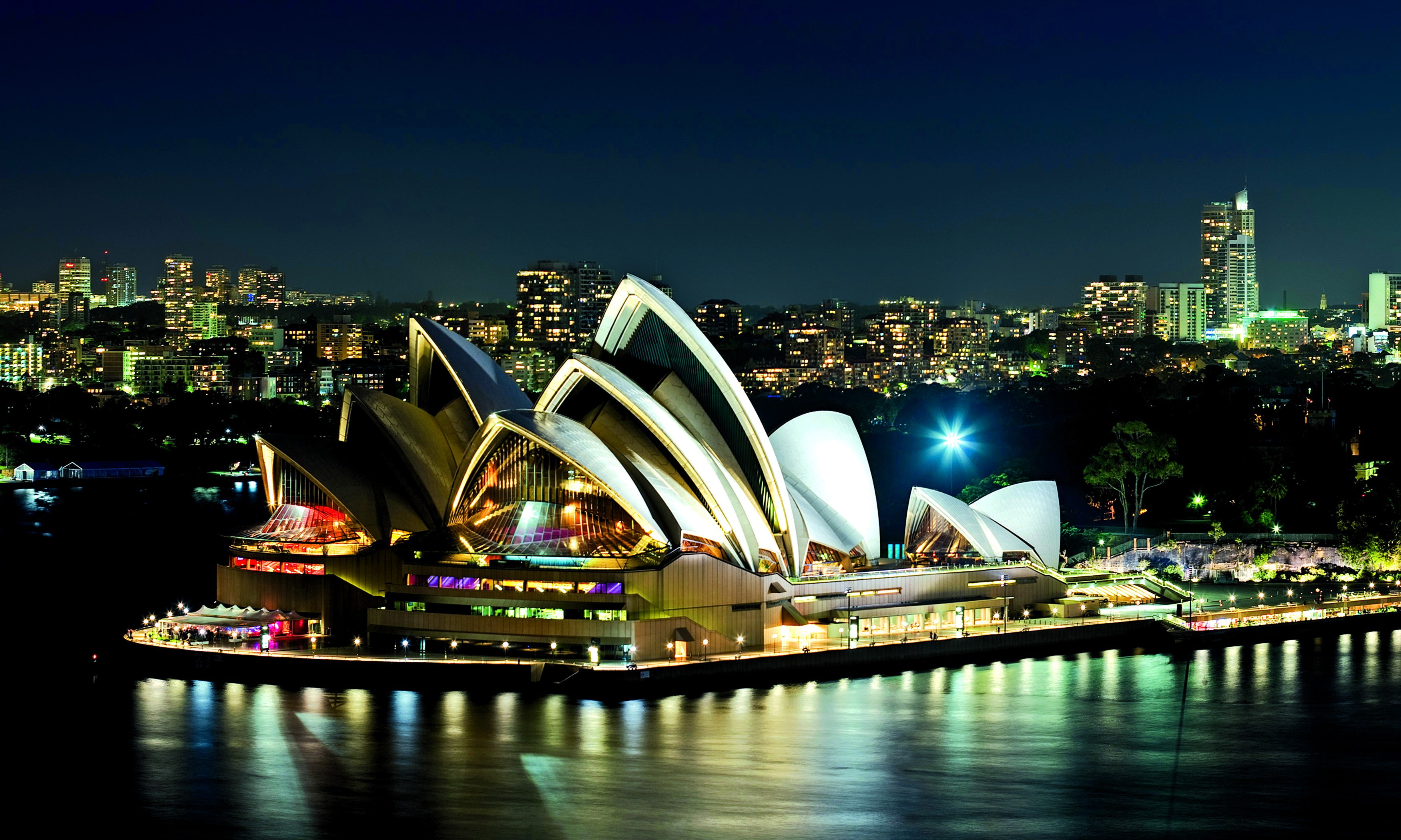city blue, places, cool, fantastic, 2K, paradise, stadium, sydney, HD Wallpaper