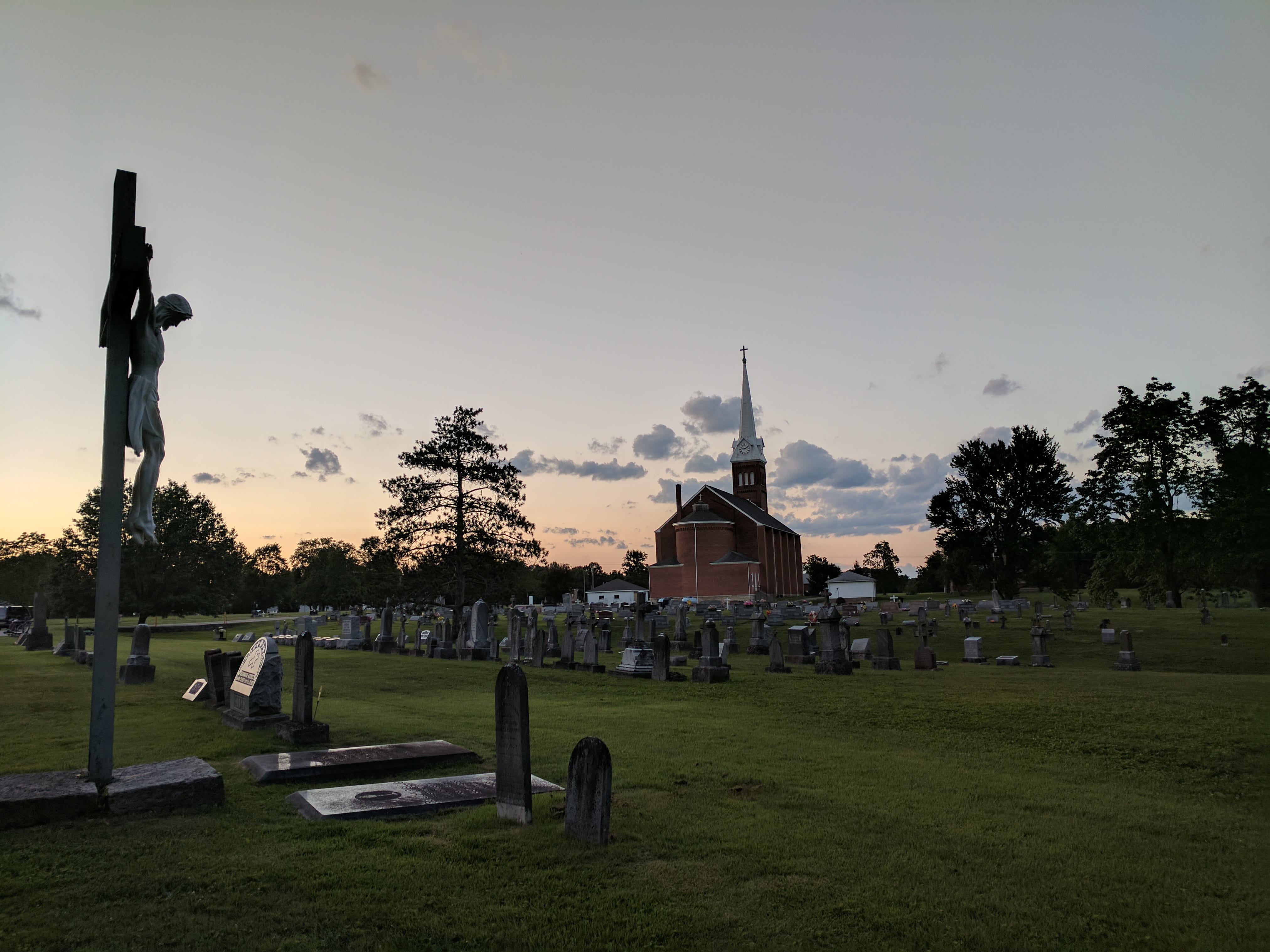 field, church, nature, 4K, catholic church, brown, building exterior, belief, near, sky, architecture, place of worship, surrounded, crucifix, cloud, spirituality, HD Wallpaper