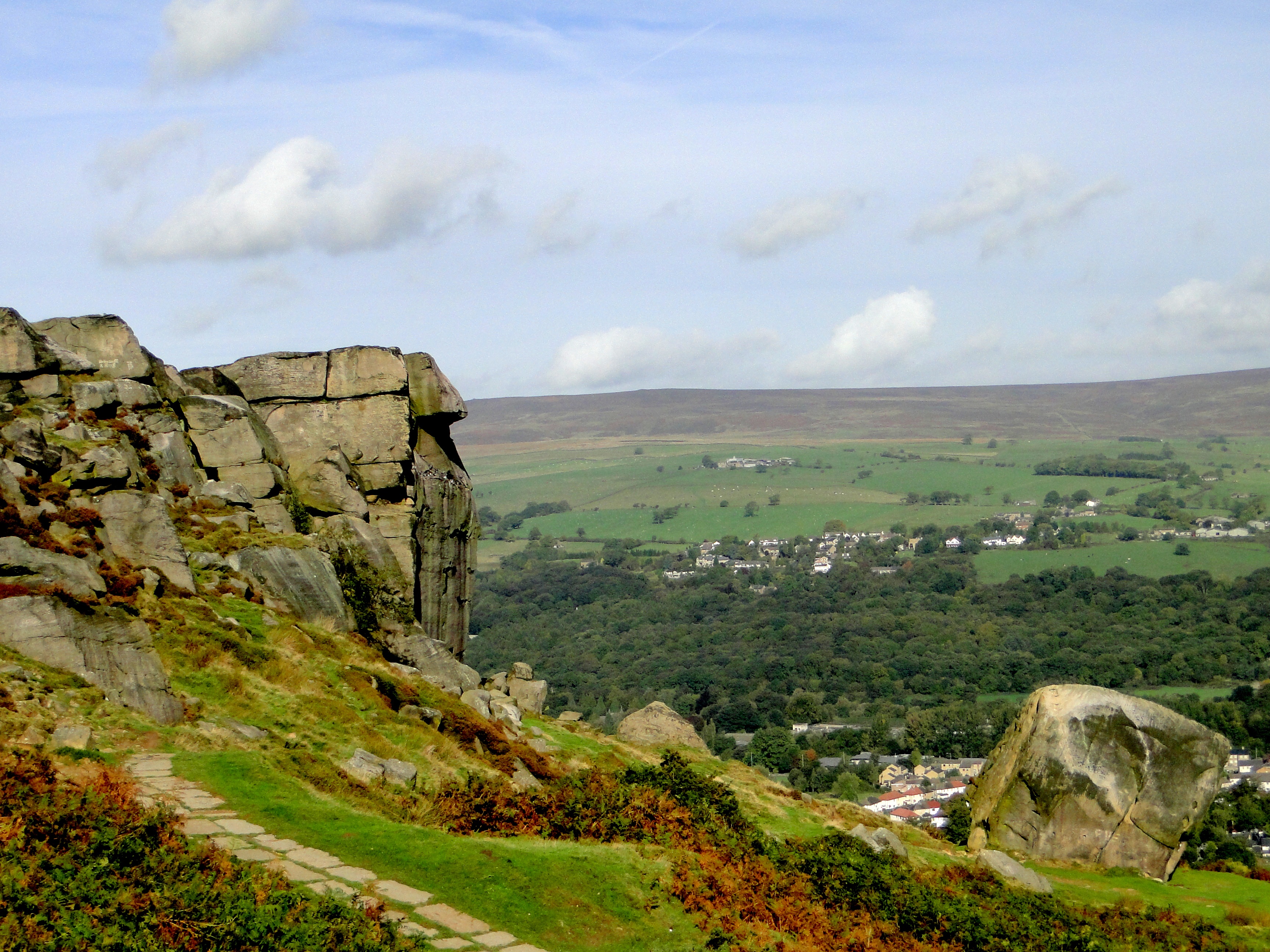 moor, england, environment, yorkshire, day, architecture, united kingdom, sky, nature, outdoors, view, tranquil scene, landscape, non-urban scene, scenics - nature, HD Wallpaper