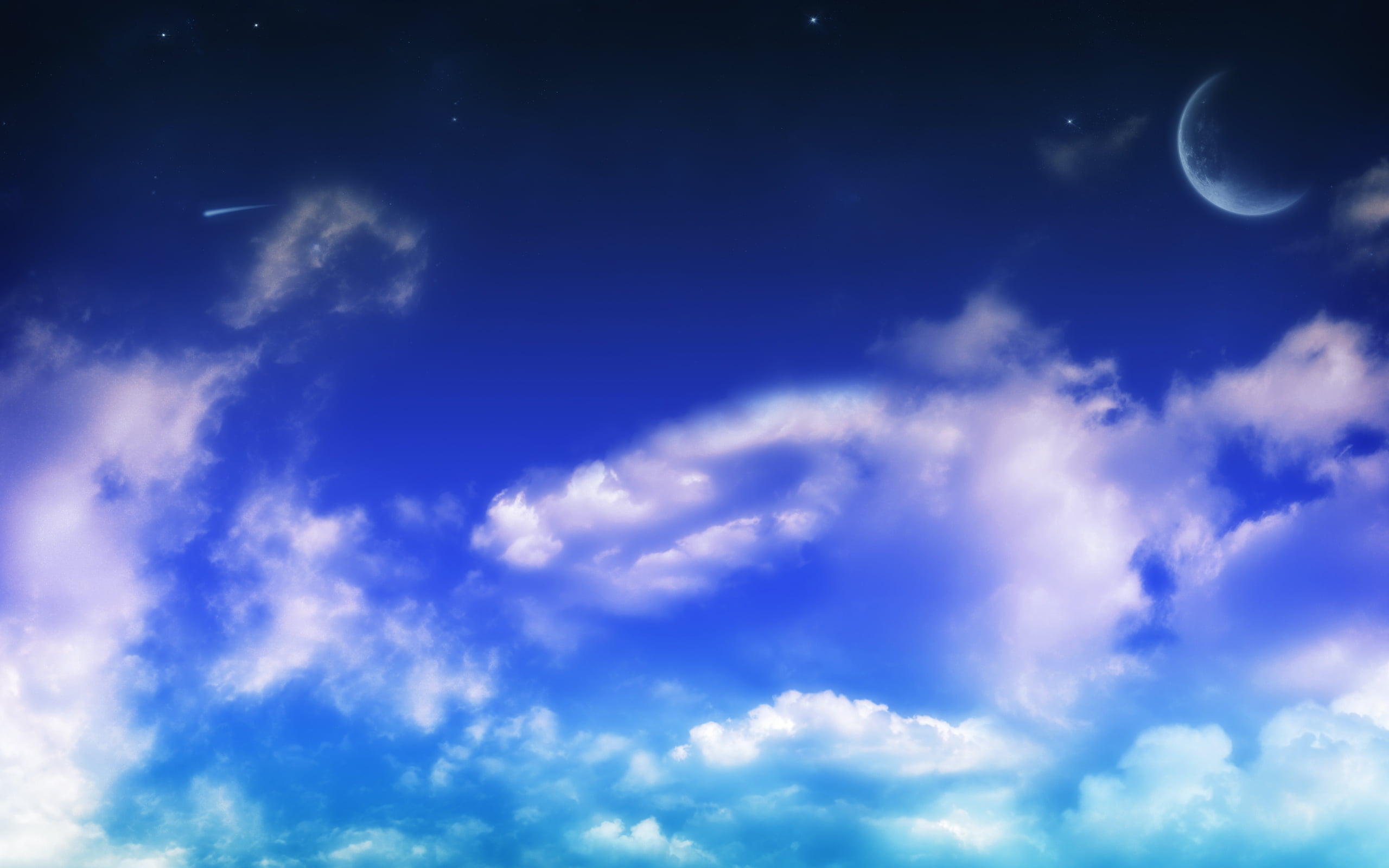 clear Sky, stratosphere, beauty In Nature, sun, blue, overcast, day, cloudy, scenics - nature, dramatic sky, moon, nature, color Image, low angle view, HD Wallpaper