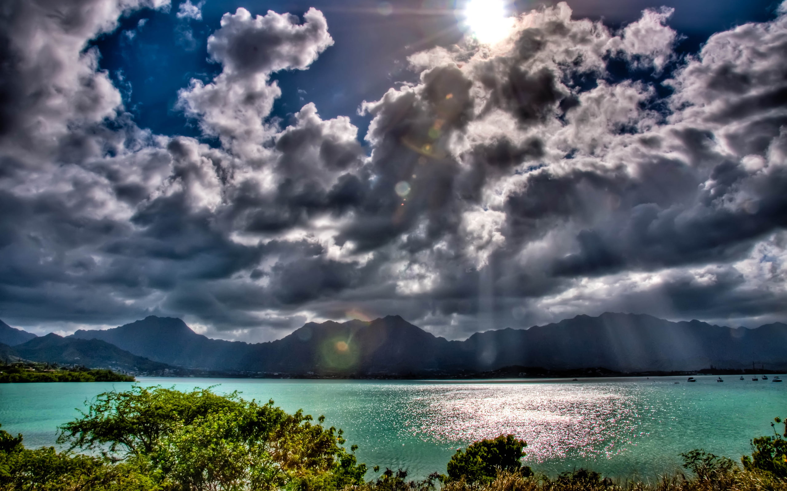 2K, kaaawa, kaneohe, bay, hd, mountains, hawaii, koolau, oahu, HD Wallpaper