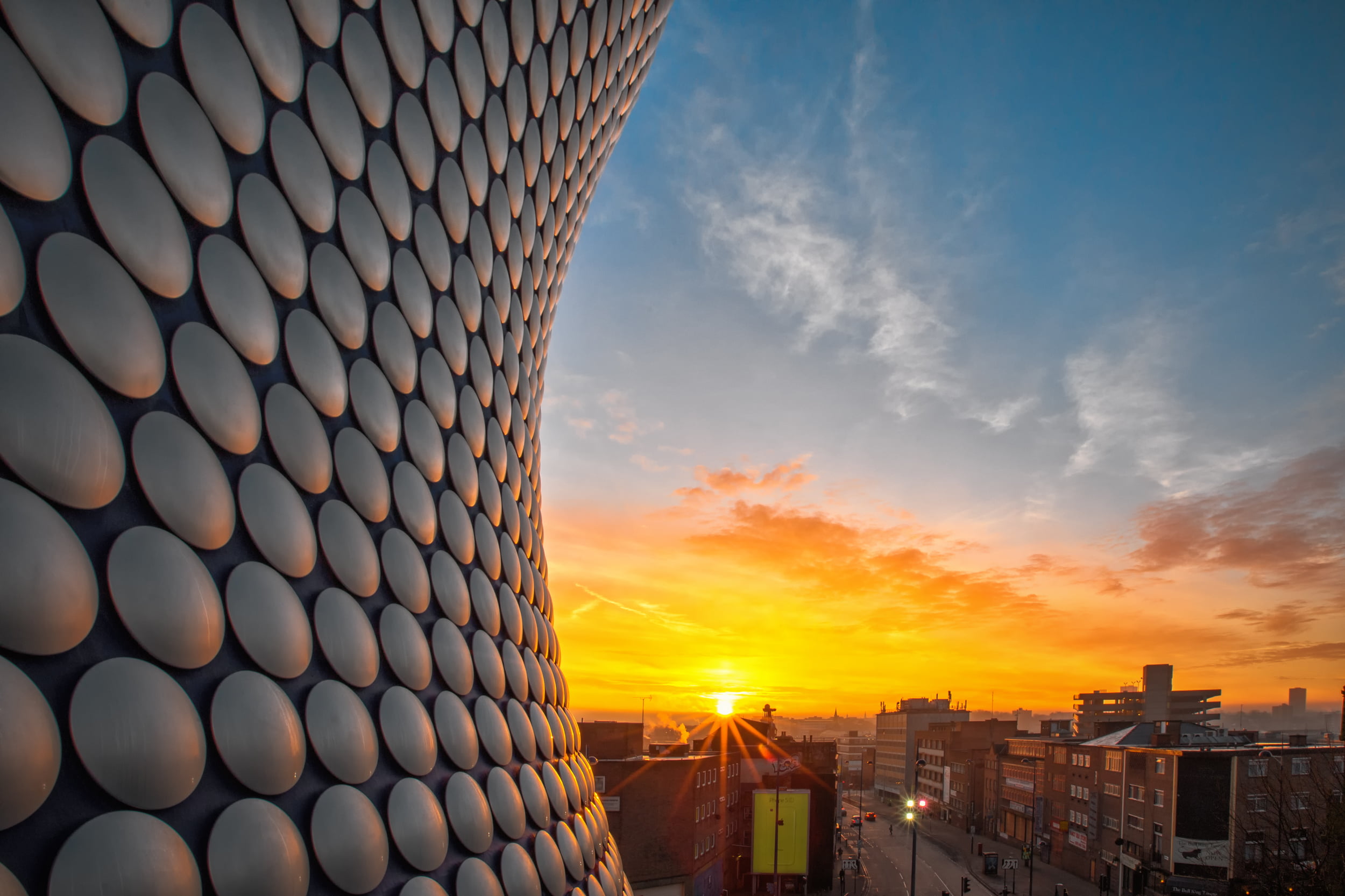 Building, Man Made, Sunset, Cityscape, 1080P, Selfridges Building, Birmingham, HD Wallpaper