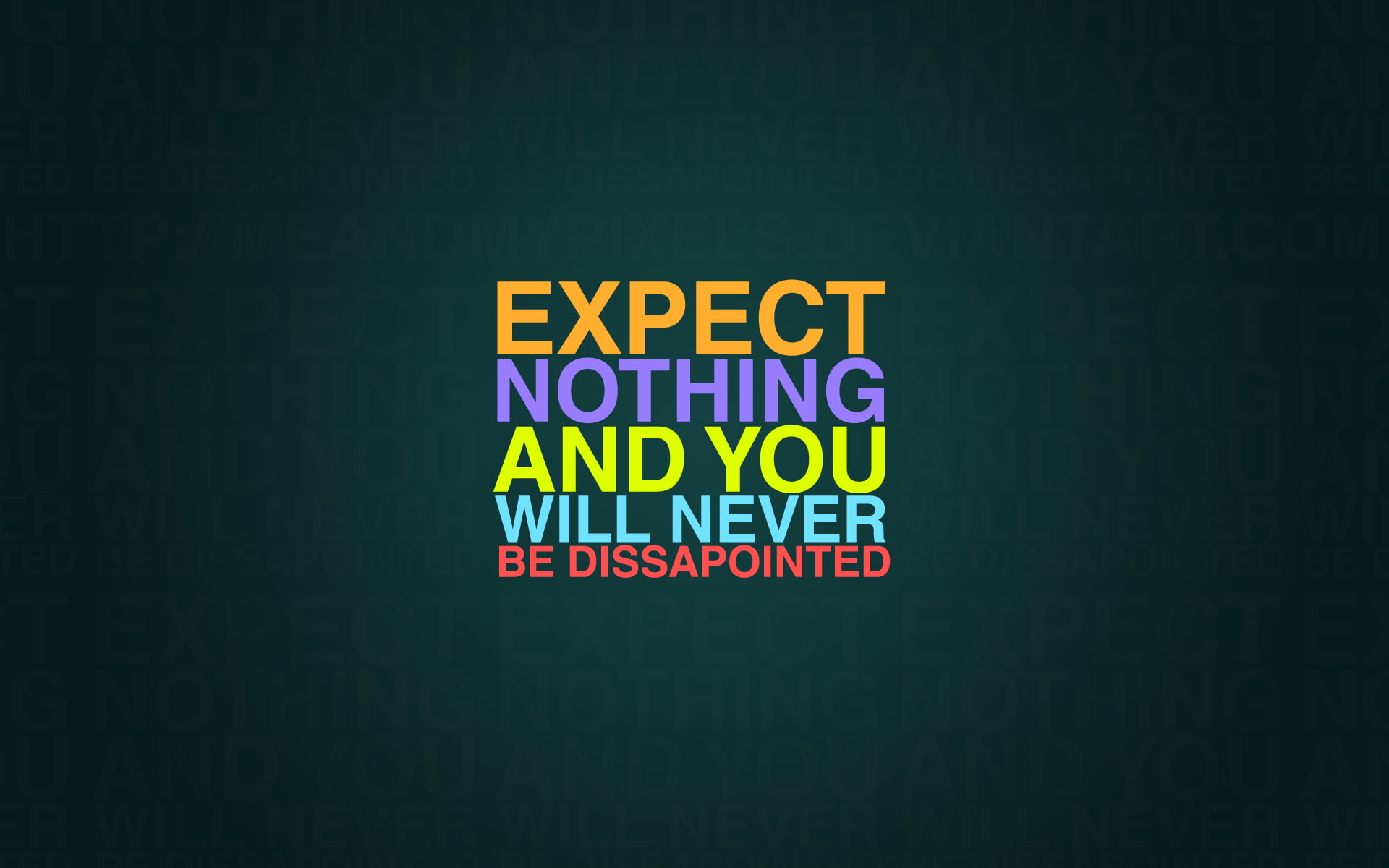 1080P, Expect, green, typography, quote, minimalism, HD Wallpaper