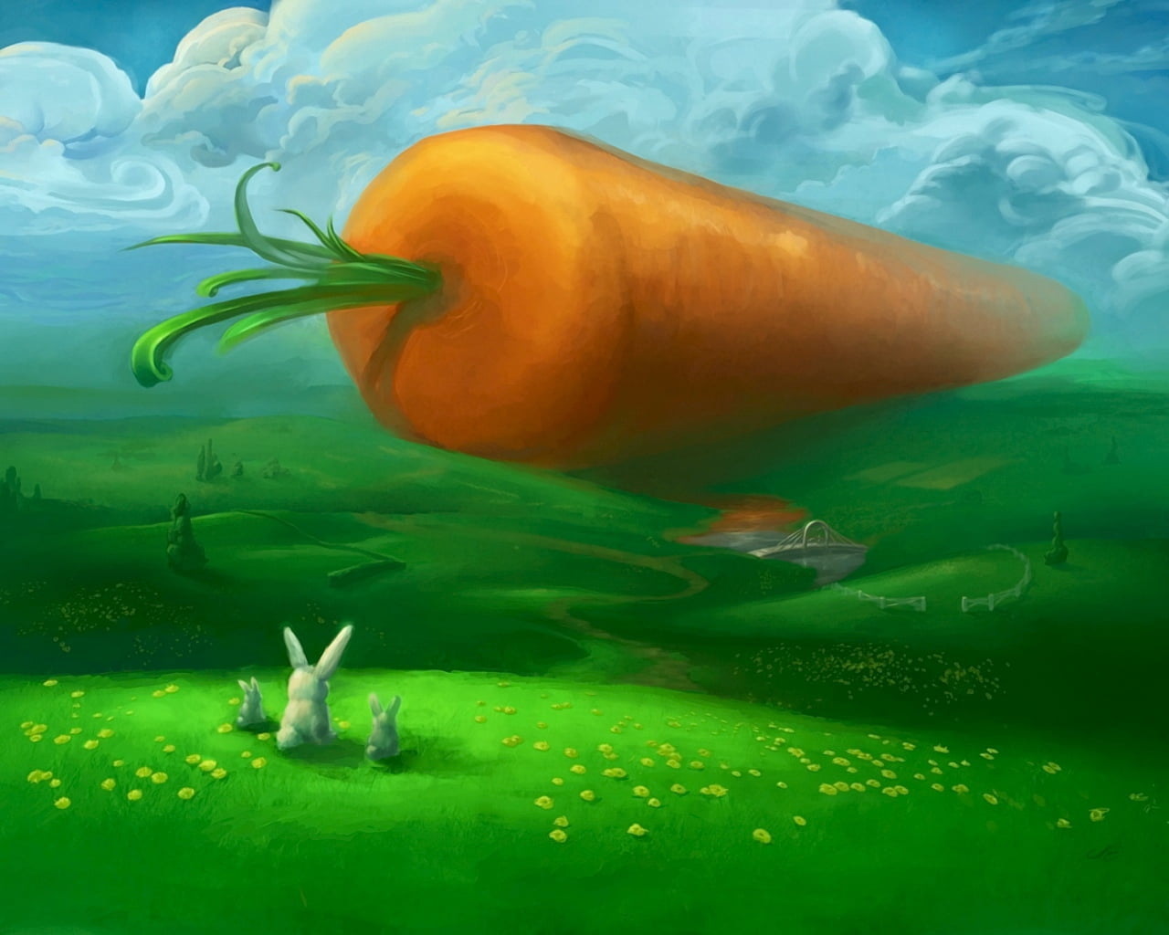 wildlife, aquatic Mammal, no people, deep, orange, below, green Color, sea Life, summer, animal, beauty In Nature, rabbits, plant, fish, close-up, field, HD Wallpaper