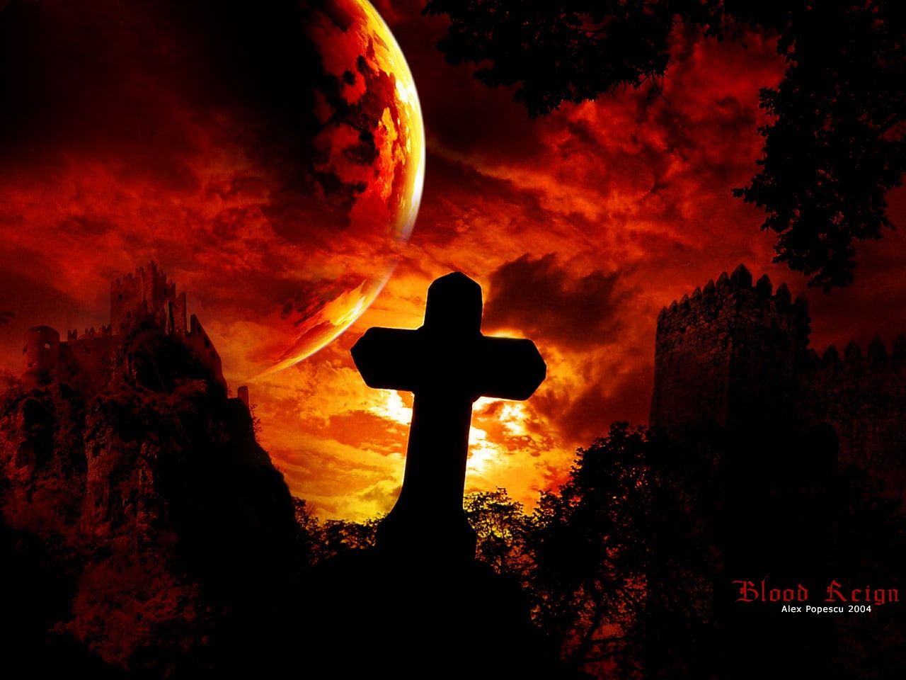 hd, blood, 720P, art, fantasy, abstract, Cemetery, rip, HD Wallpaper