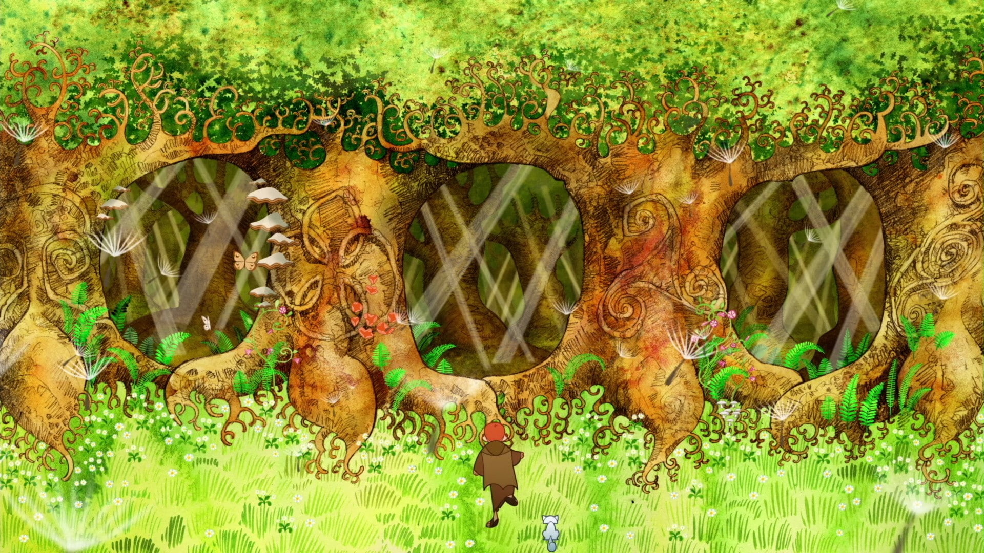 movies, anime, 1080P, trees, animated movies, The Secret of Kells, HD Wallpaper