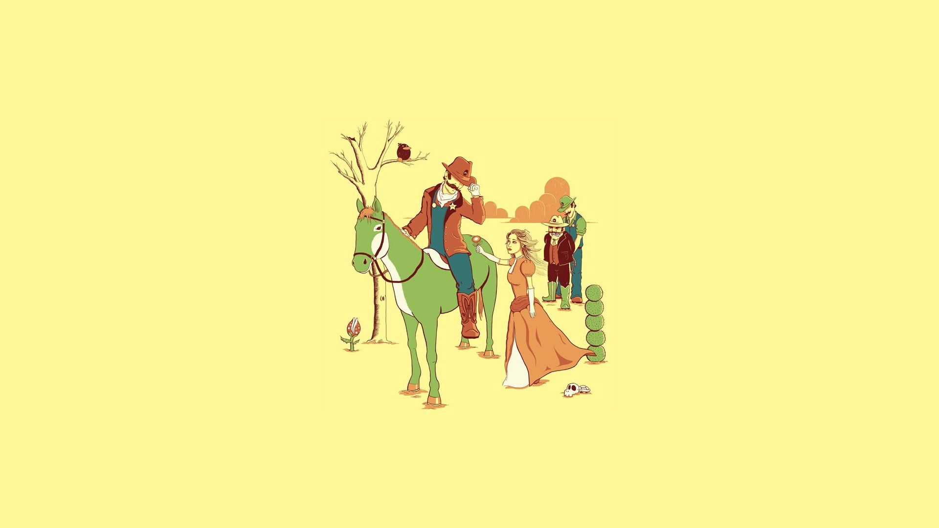 yellow, nature, holding, indoors, horseman, studio shot, real people, lifestyles, full length, cut out, colored background, leisure activity, painting, HD Wallpaper
