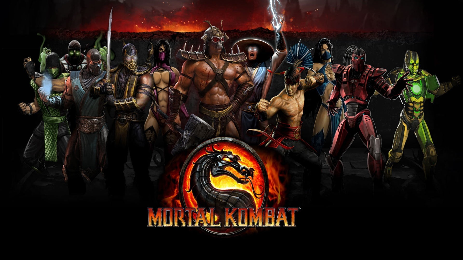 s, art, reptile, kombat, mileena, video, kitana, mortal, liu, hd, kang, raiden, games, kahn, 1080P, shao, cyrax, Video Games, Scorpion, subzero, HD Wallpaper