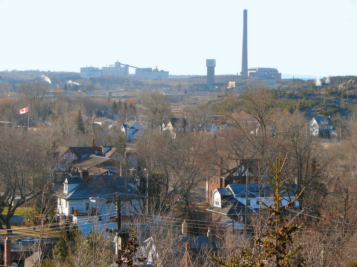 nature, heart, plant, Ontario, chimney, copper, Copper Cliff, tree, no people, mining, house, high angle view, built structure, day, bare tree, residential district, HD Wallpaper