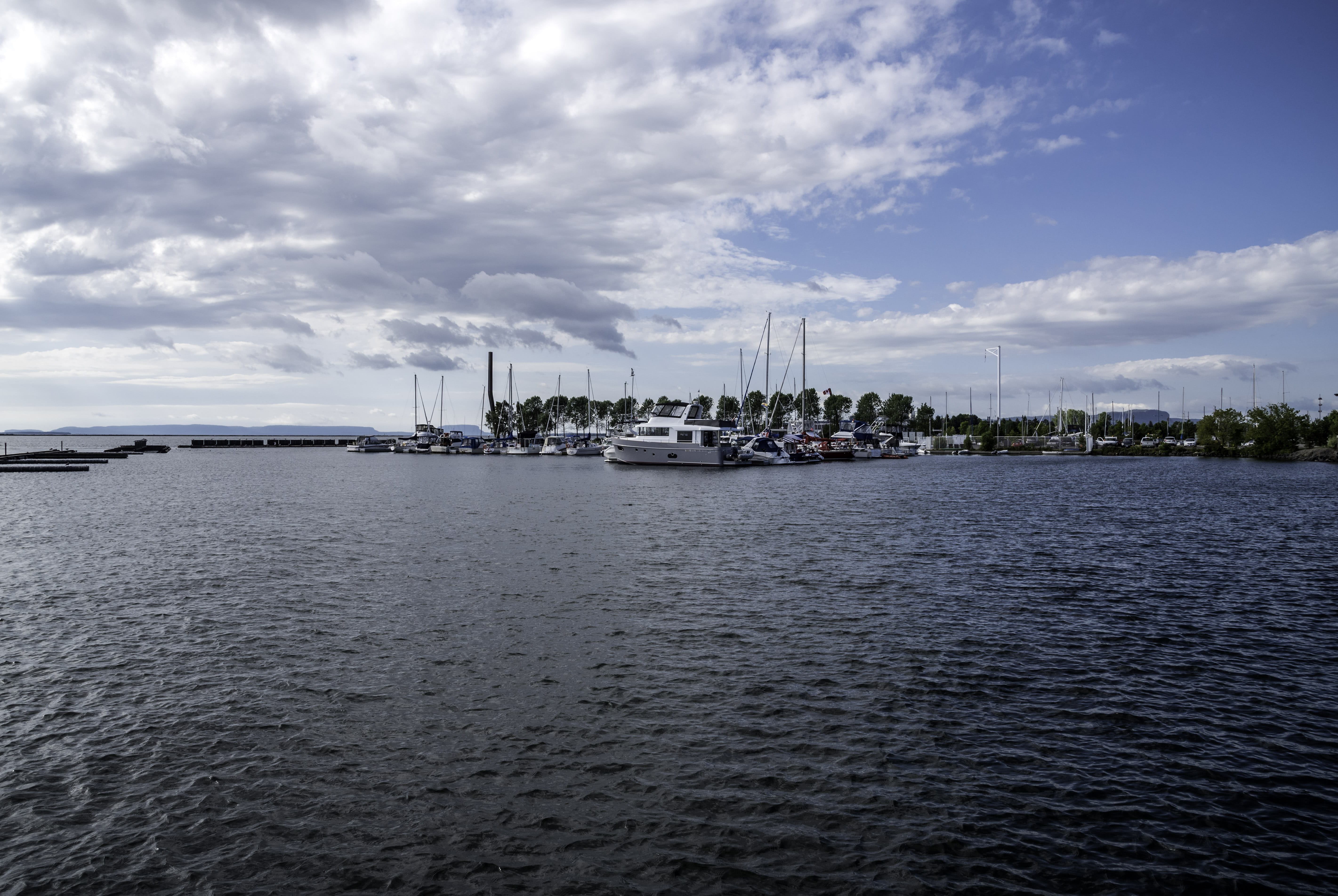 industry, clouds, lake superior, thunder, bay, mode of transportation, public domain, transportation, Ontario, canada, scenics - nature, cloud - sky, rippled, HD Wallpaper