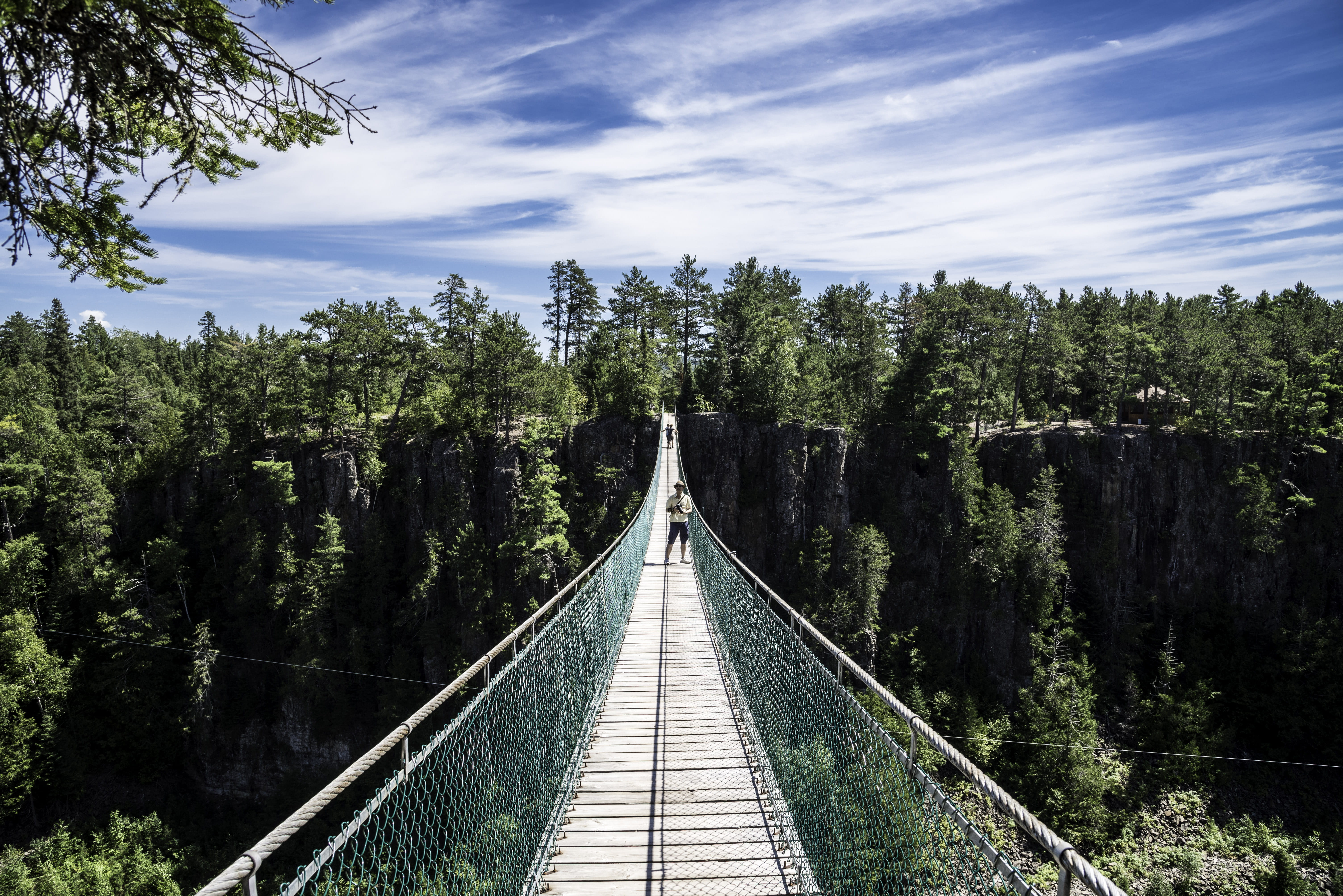 long, landscape, no people, suspension Bridge, public domain, architecture, scenics, travel, green color, built structure, the way forward, photos, rope, HD Wallpaper