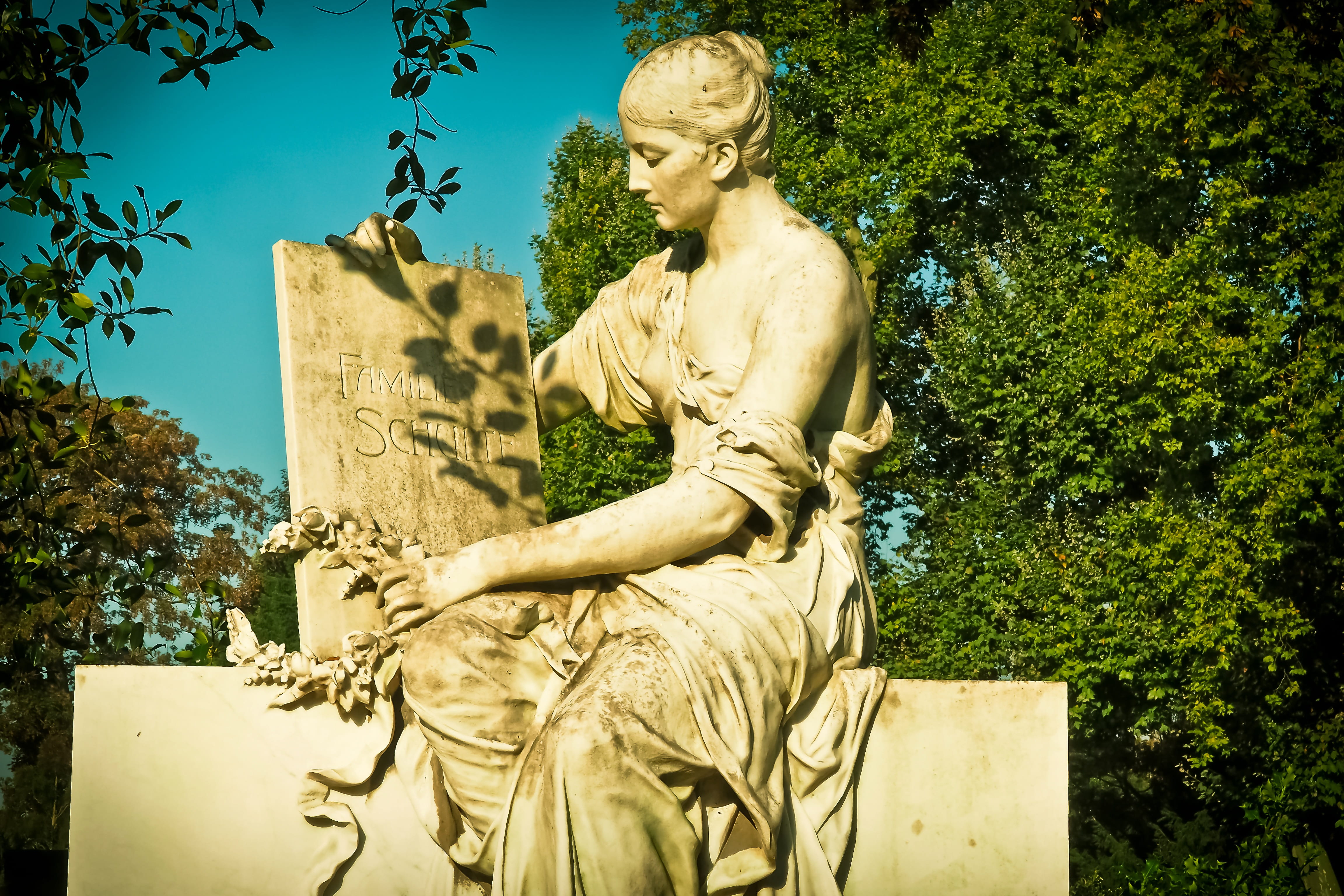 religious, religion, craft, grave, funeral place, been thinking, old cemetery, funeral, statue, tomb, near, outdoors, resting place, sculpture, nature, HD Wallpaper
