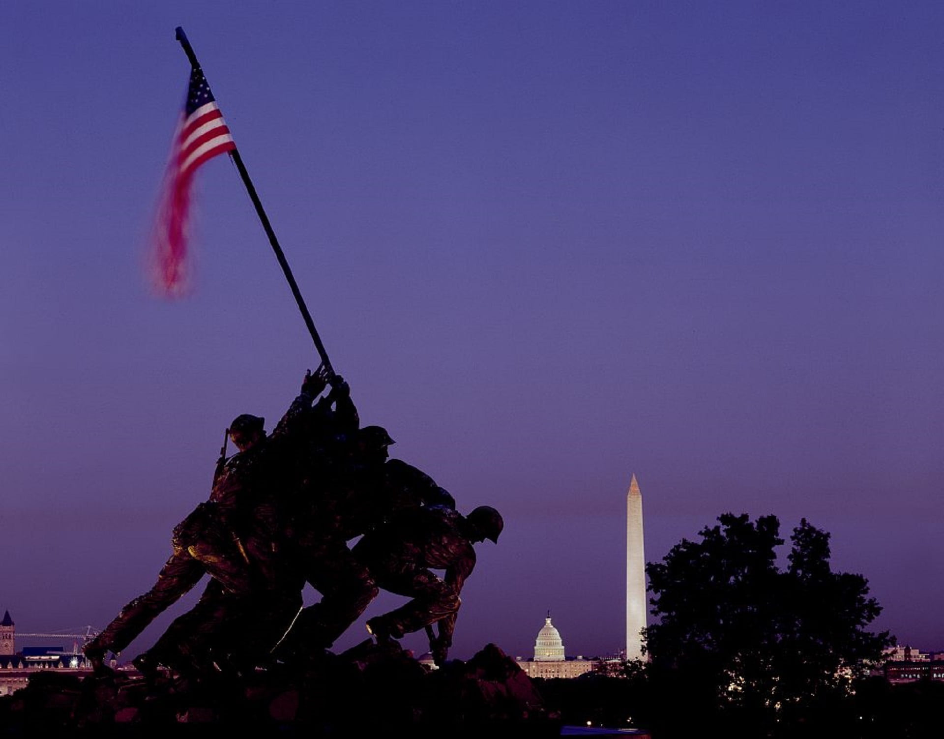 landmark, monument, dc, architecture, patriotism, building exterior, office building exterior, government, soldiers, tree, honor, tall - high, washington, HD Wallpaper