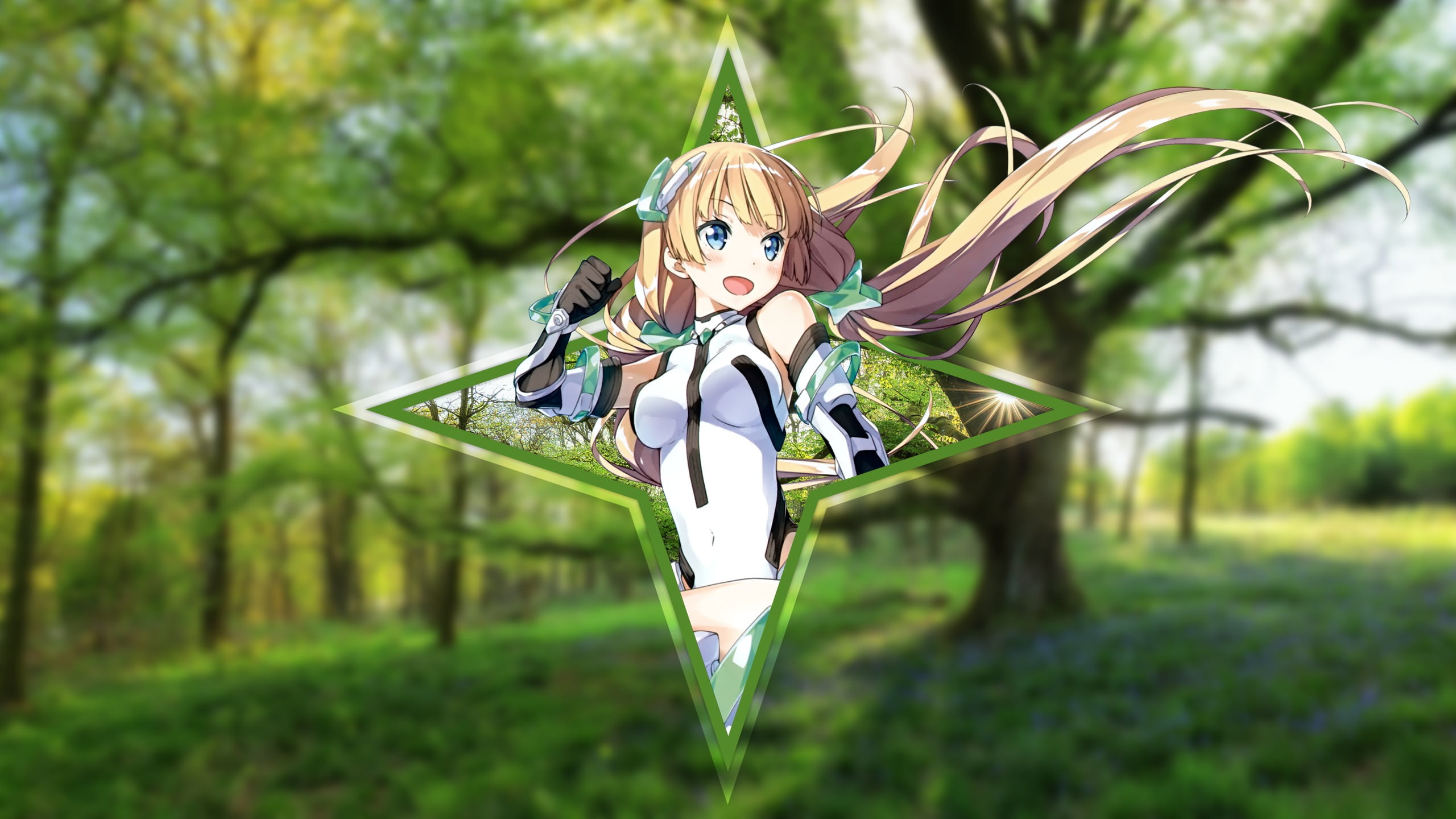 land, geometry, green color, nature, human representation, plant, hanging, Kantoku, Angela Balzac, no people, representation, shapes, day, selective focus, HD Wallpaper