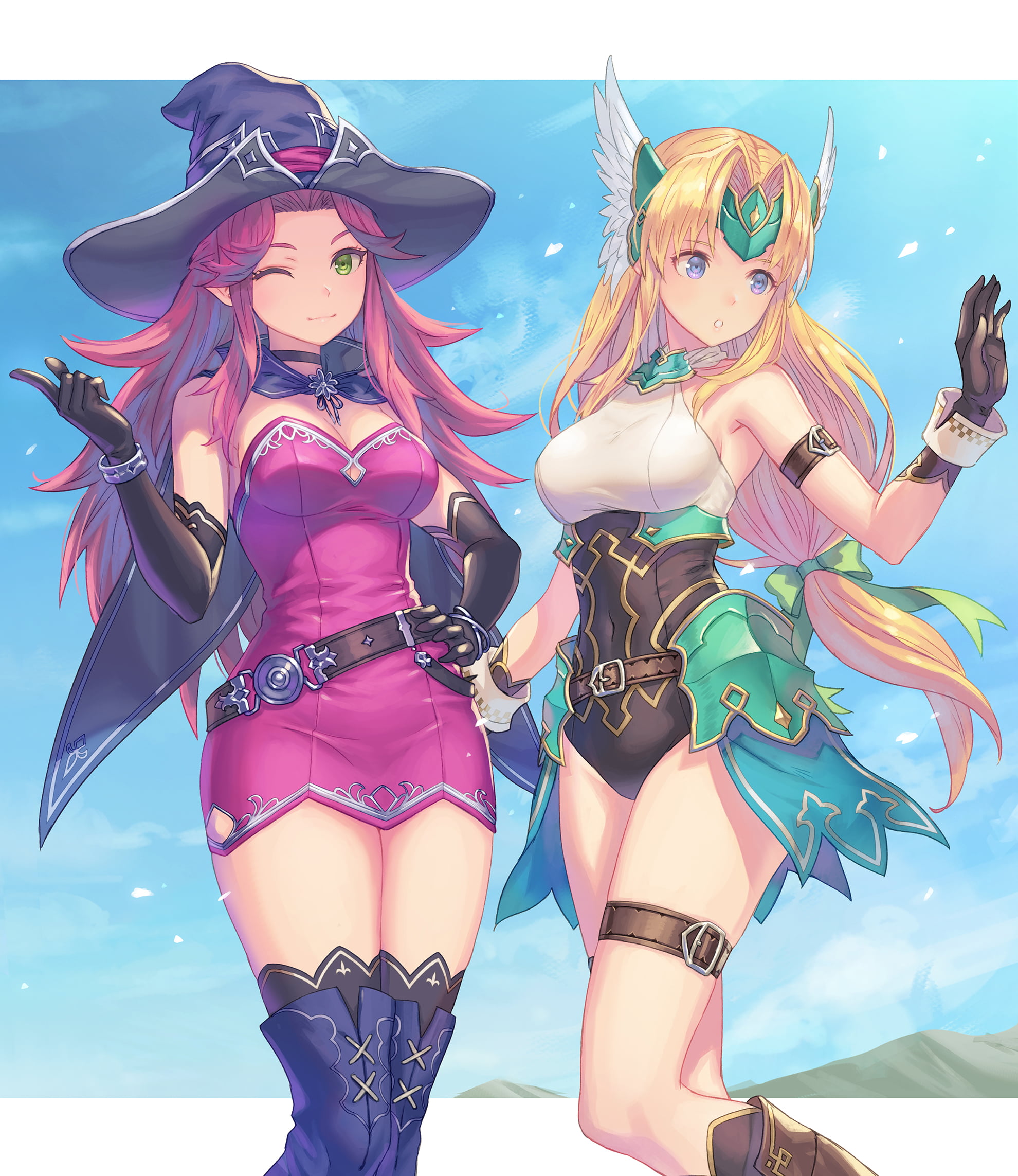Angela (Trials of Mana), 1080P, Trials of Mana, Riesz (Trials of Mana), Yoshiro Ambe, Phone HD Wallpaper