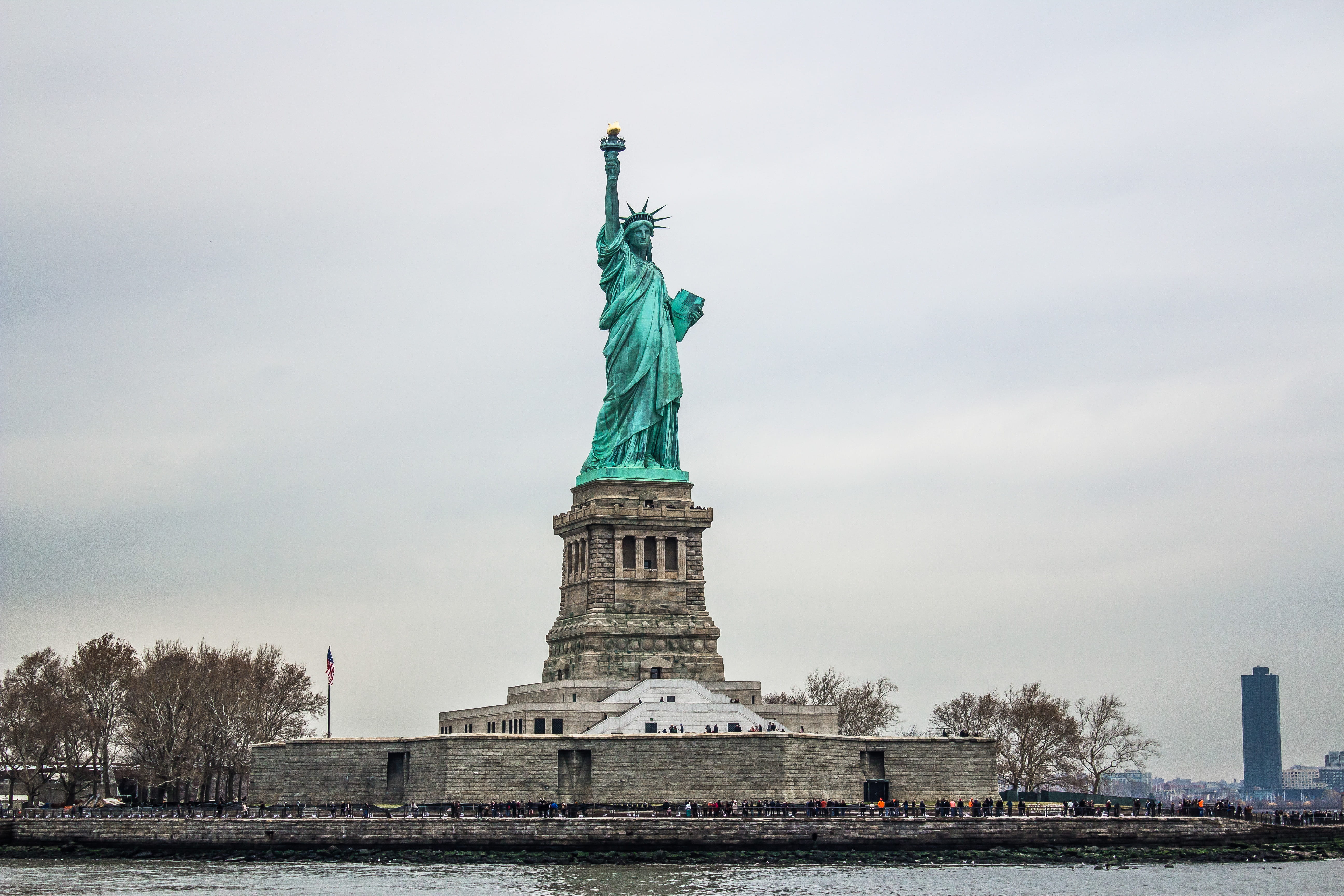flame, travel, statue of liberty national monument, beautiful, amazing, tall - high, freedom, vintage, the past, tourism, urban, no people, flaming torch, HD Wallpaper
