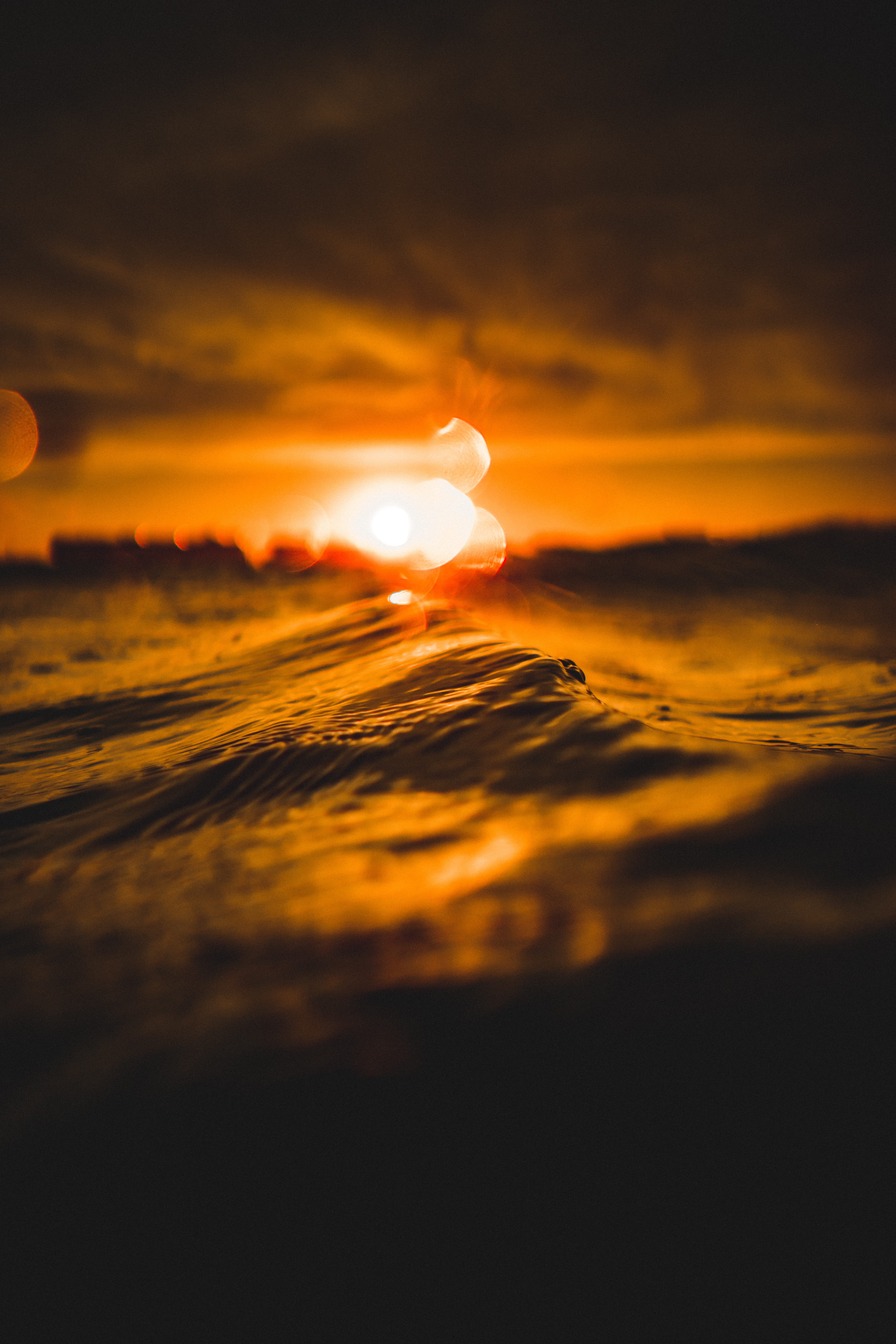 summer, abstract, flare, orange color, ocean, us, bradley beach, water, air vehicle, tranquility, nature, environment, orange, beauty in nature, sunset, Phone HD Wallpaper
