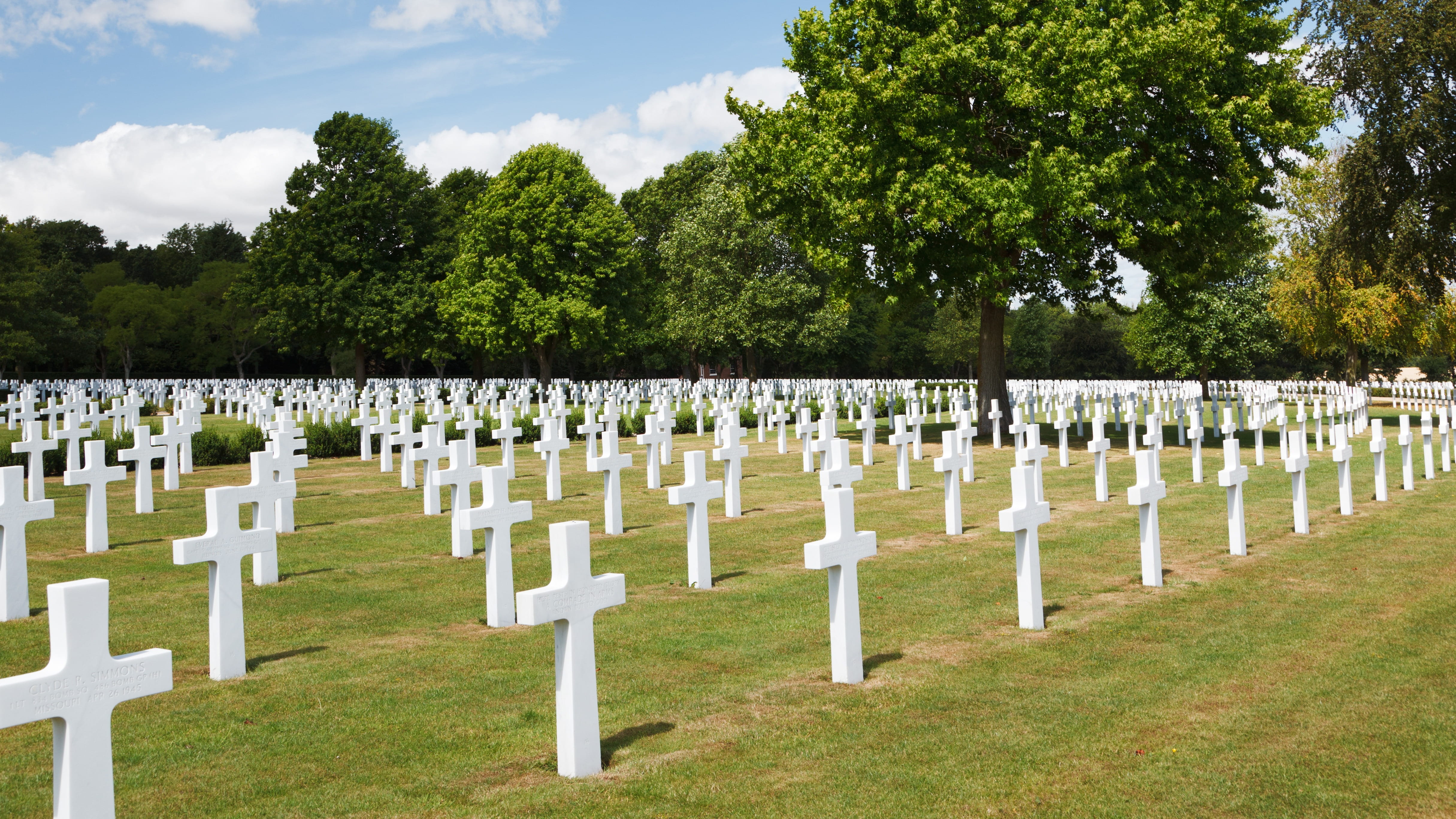 american, plant, large group of objects, funeral, memorial, daytime, stone, nature, 4K, monument, green, army, sadness, wwii, religion, no people, day, HD Wallpaper