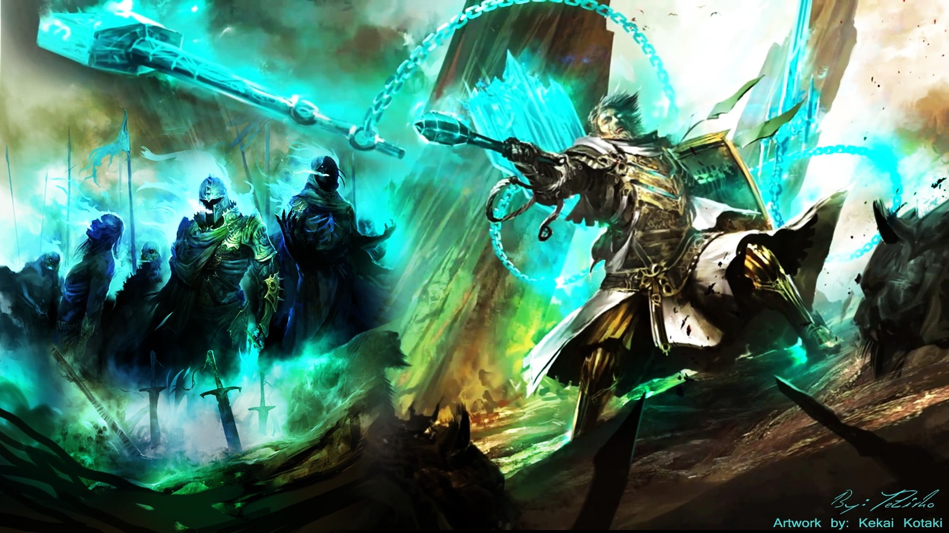 art, artwork, gw, x, games, guild, hd, 1080P, video, fantasy art, wars, ghostly, fantasy, HD Wallpaper