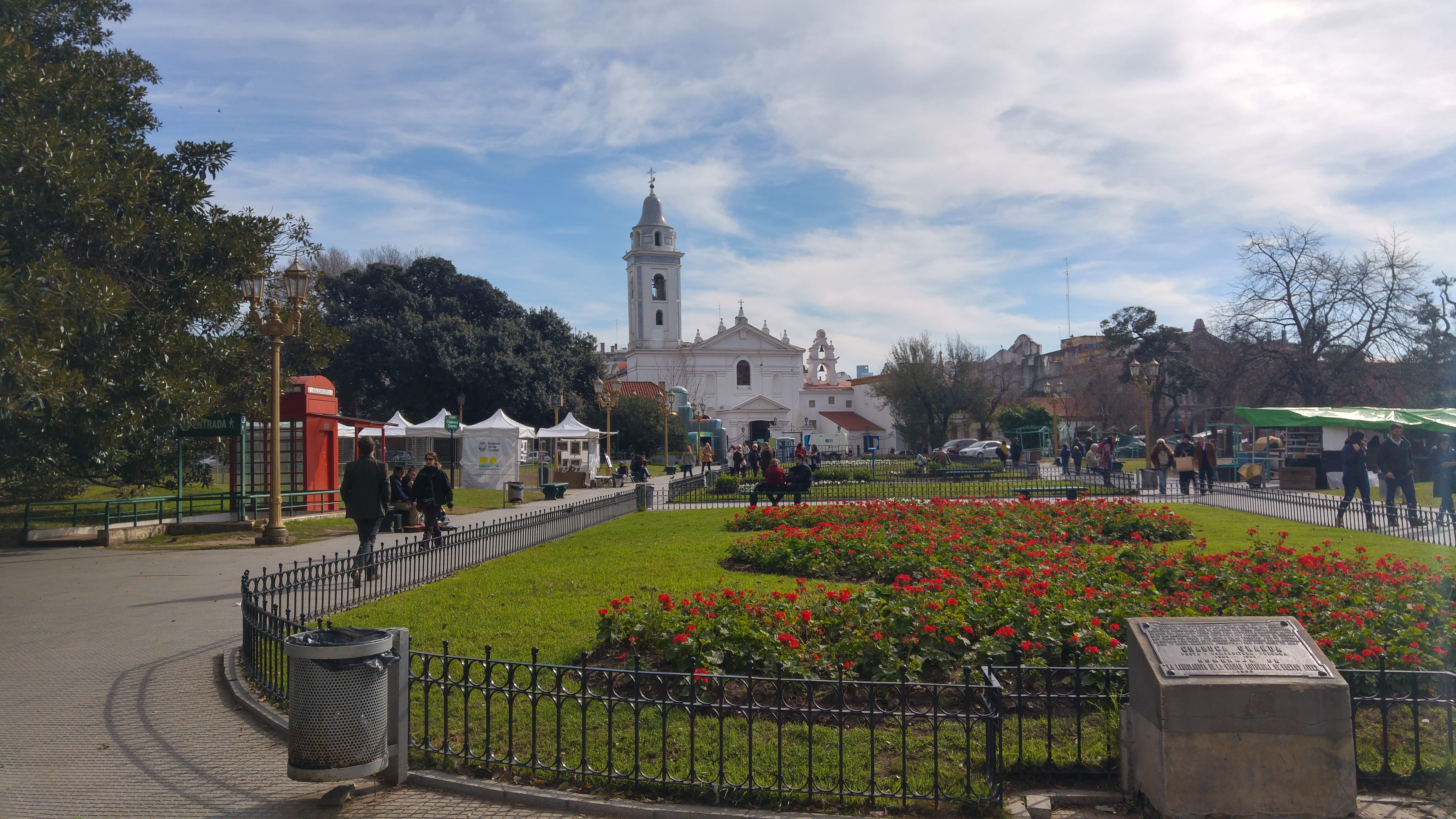 outdoors, church, 5K, architecture, building, group of people, flores, built structure, real people, flowering plant, crowd, nature, argentina, travel destinations, HD Wallpaper