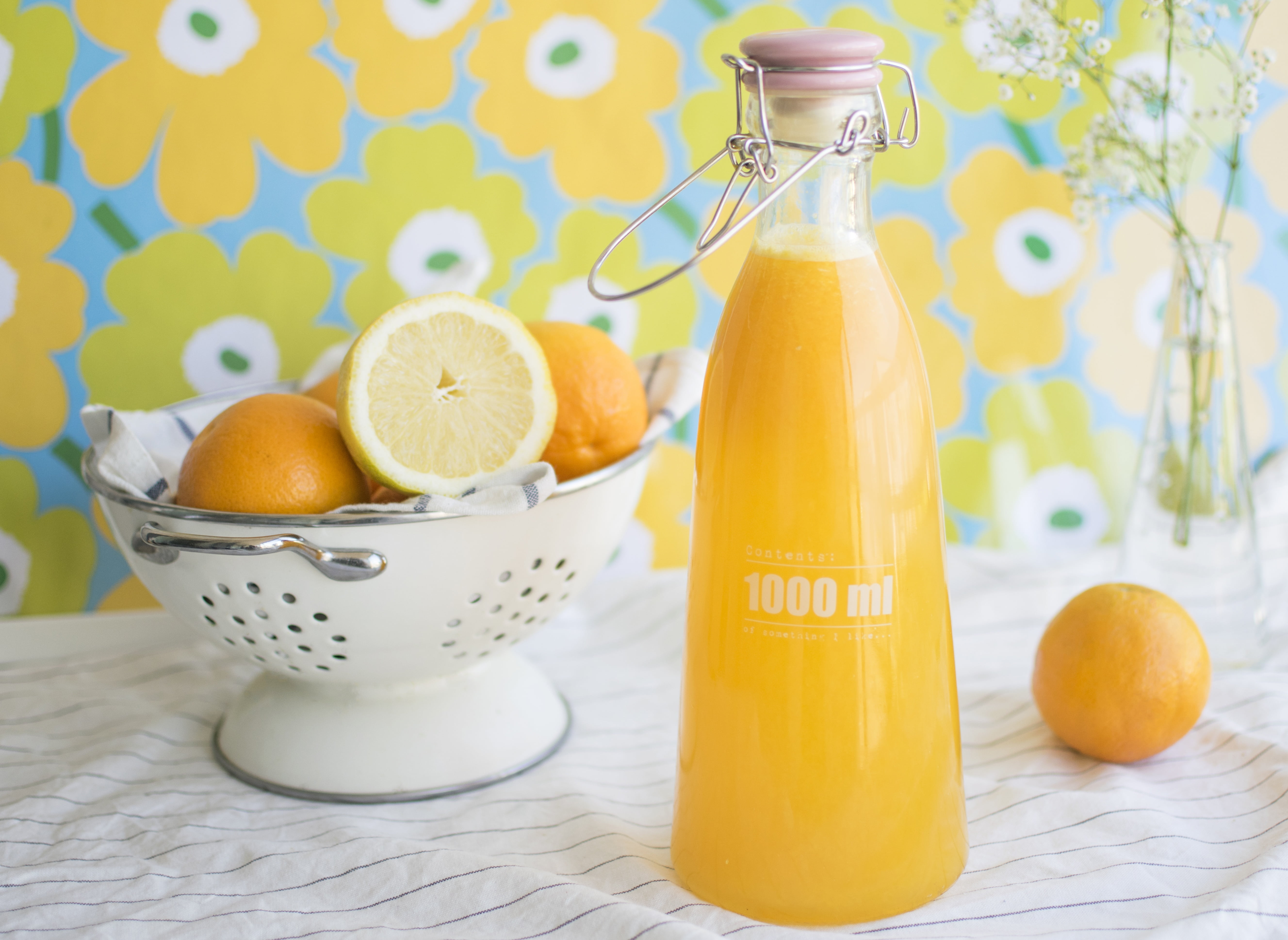 beverage, food and drink, no people, 5K, orange, household equipment, glass, tablecloth, green, clear, bottle, freshness, vitamin, ml, chic, antioxidant, HD Wallpaper
