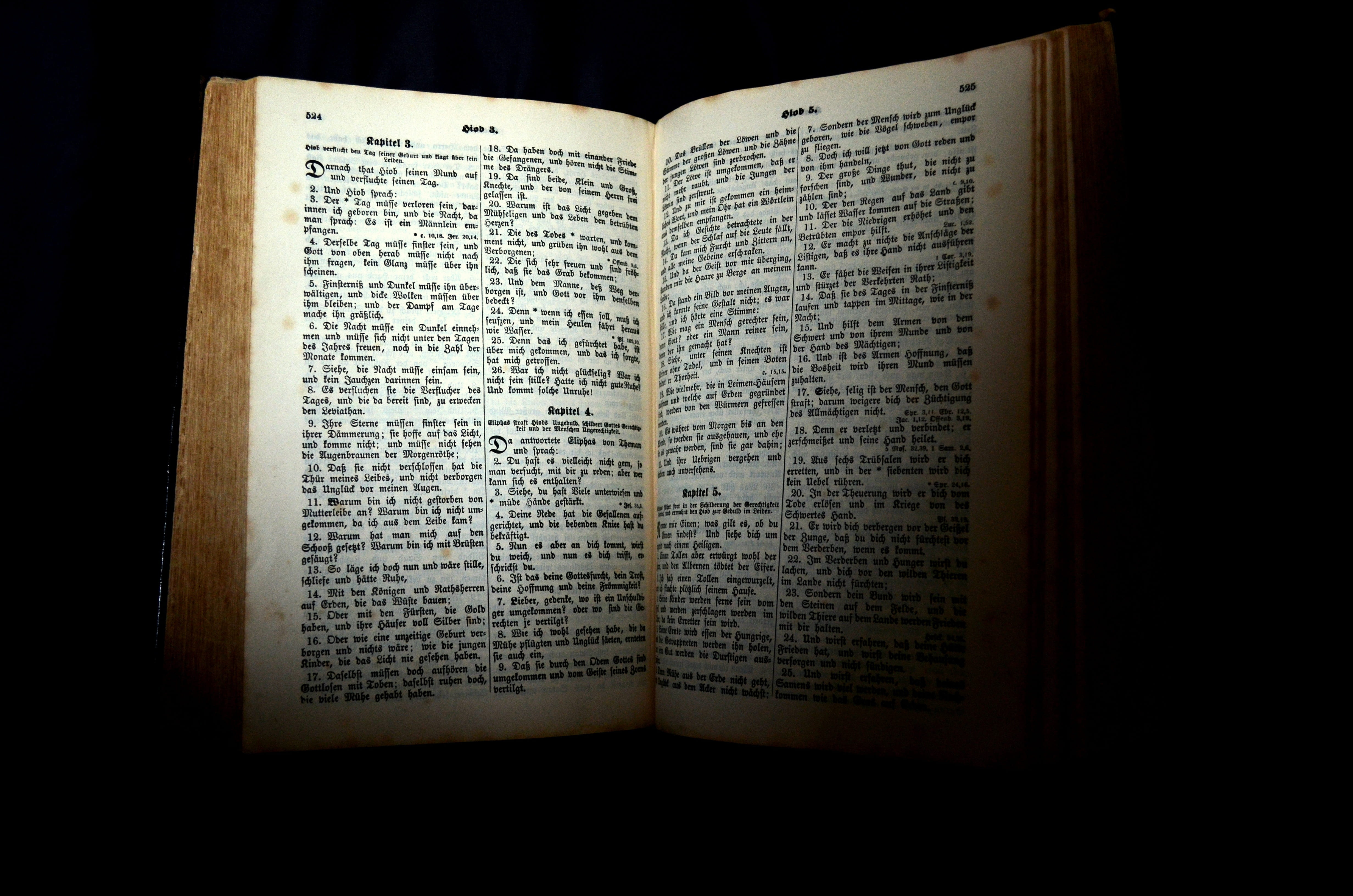 textbook, faith, church, religion, page, bible, christian, spirituality, antiquariat, book, gods words, wisdom, text, black background, open, bound, printer, HD Wallpaper