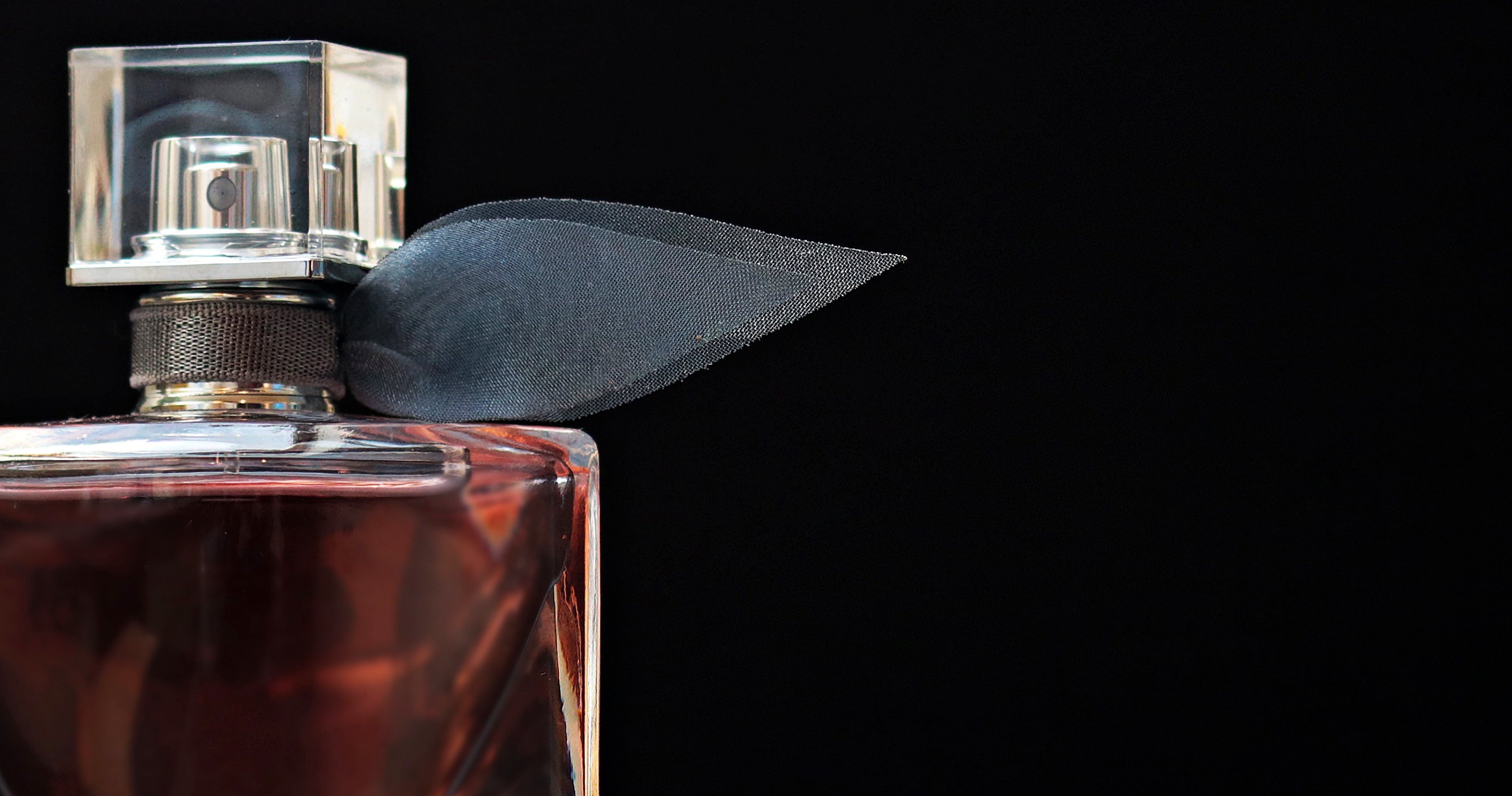 fragrant, black background, glass, luxury, studio shot, silver colored, 4K, perfume bottle, coupon card, perfume, copy space, invitation, mothers day, HD Wallpaper