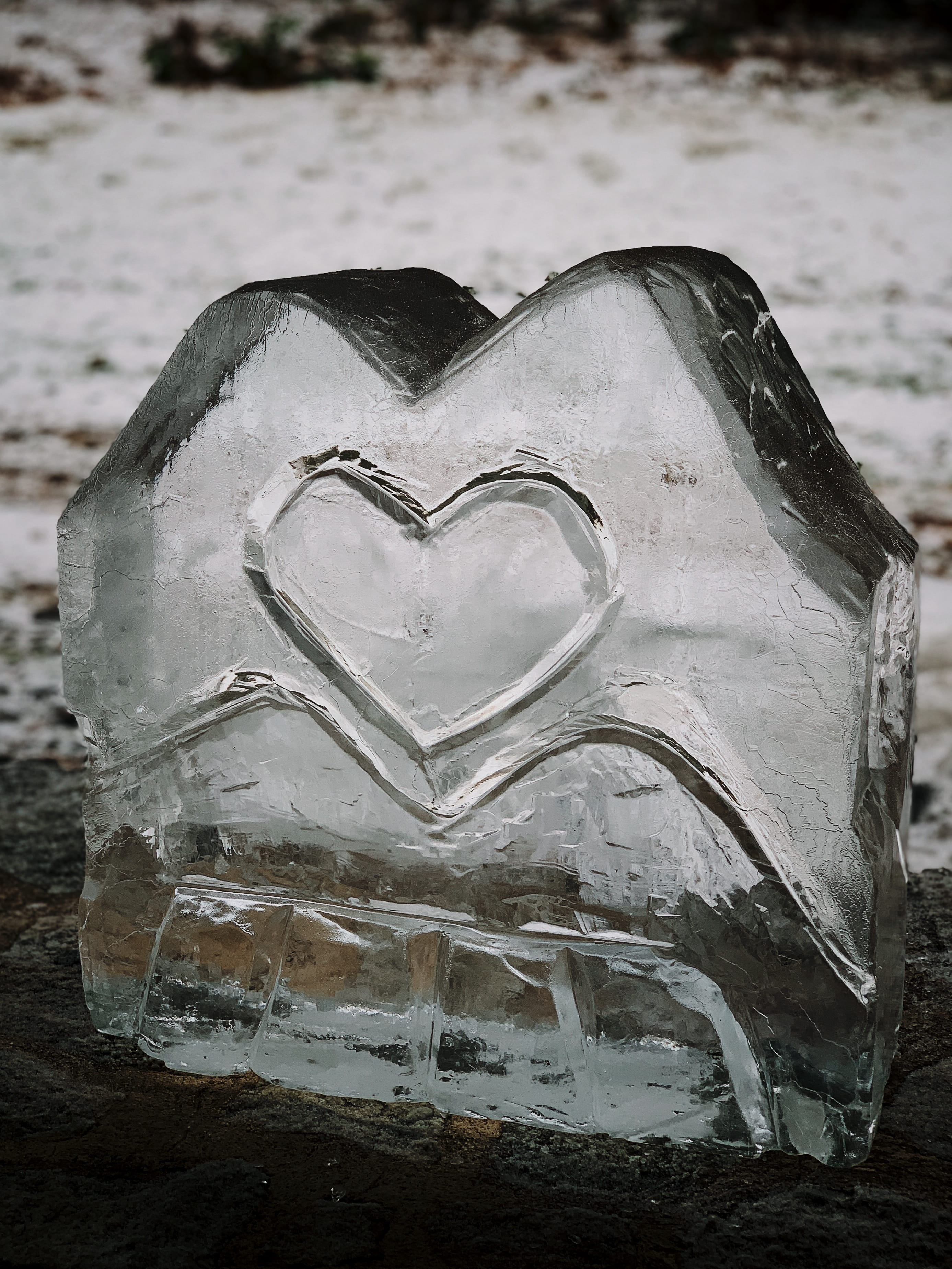 close-up, art, focus on foreground, carving - craft product, land, transportation, quartz, transparent, day, water, art and craft, watercraft, frost, cold temperature, Phone HD Wallpaper