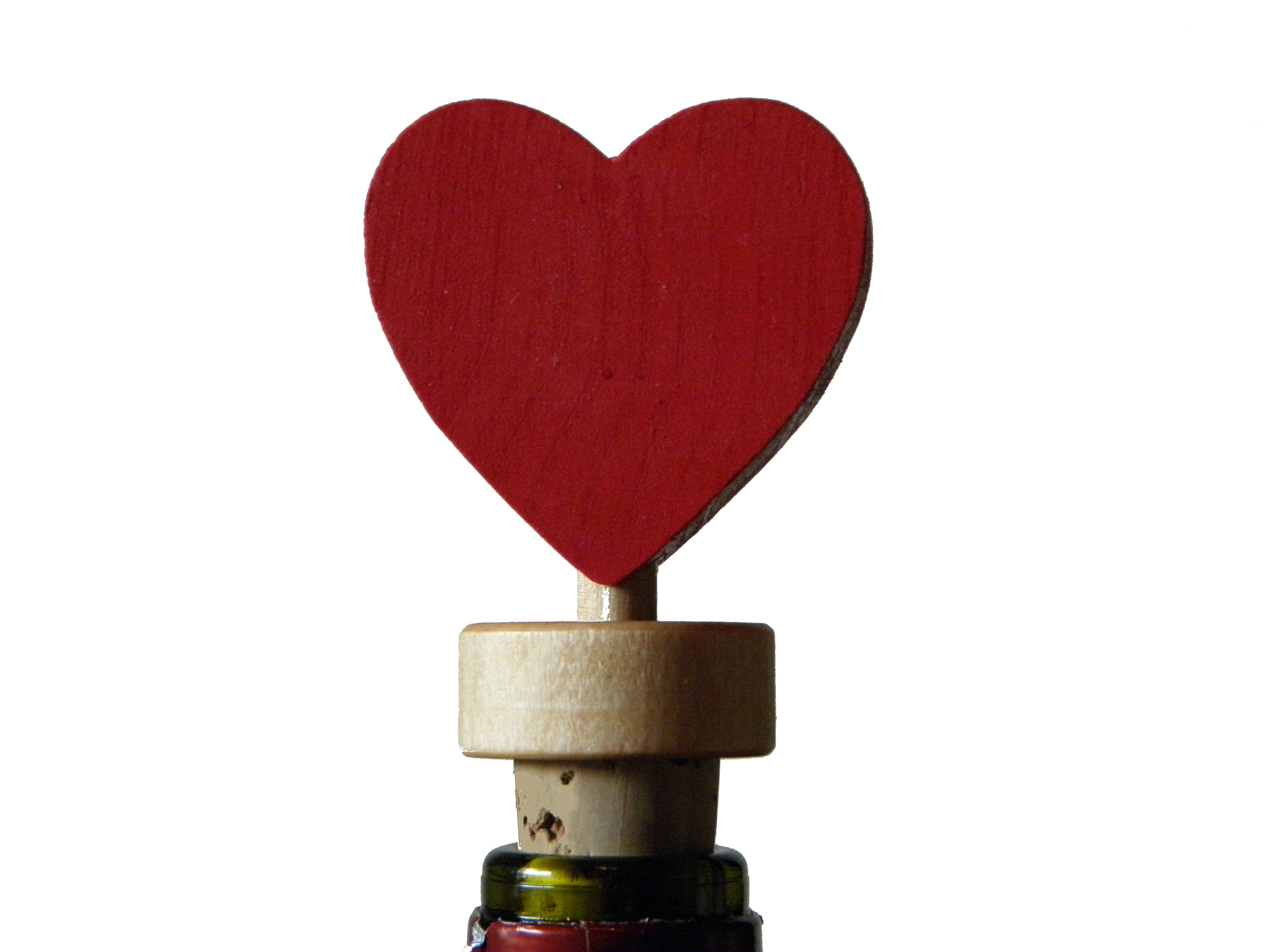 4K, wine, copy space, container, heart, love, shiny, indoors, studio shot, white background, still life, stopper, bottle, blank, red, romance, positive emotion, HD Wallpaper