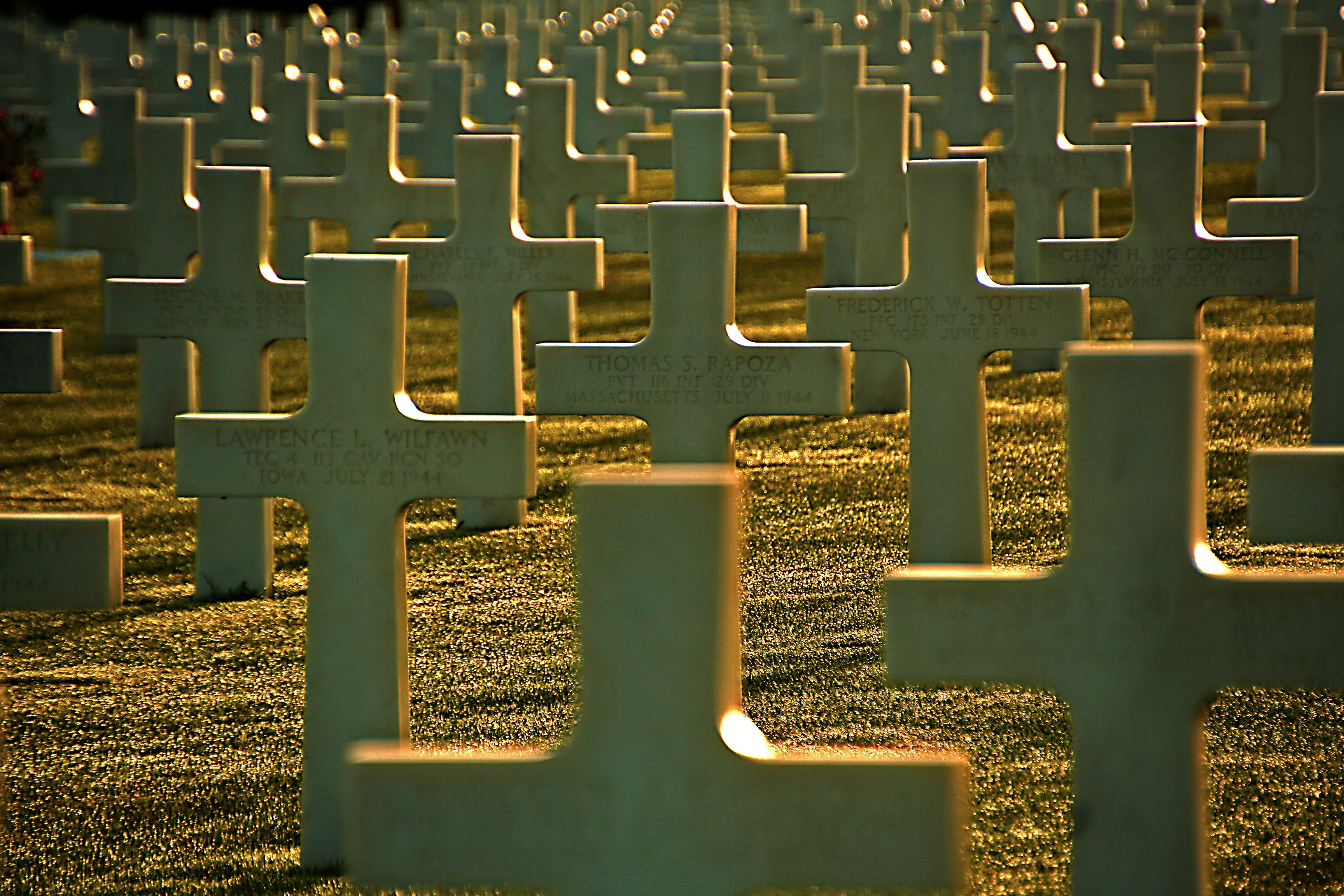 2K, large group of objects, pattern, cross, outdoors, grave, built structure, Normandy, close-up, no people, france, sunlight, D Day, side by side, Omaha Beach, HD Wallpaper