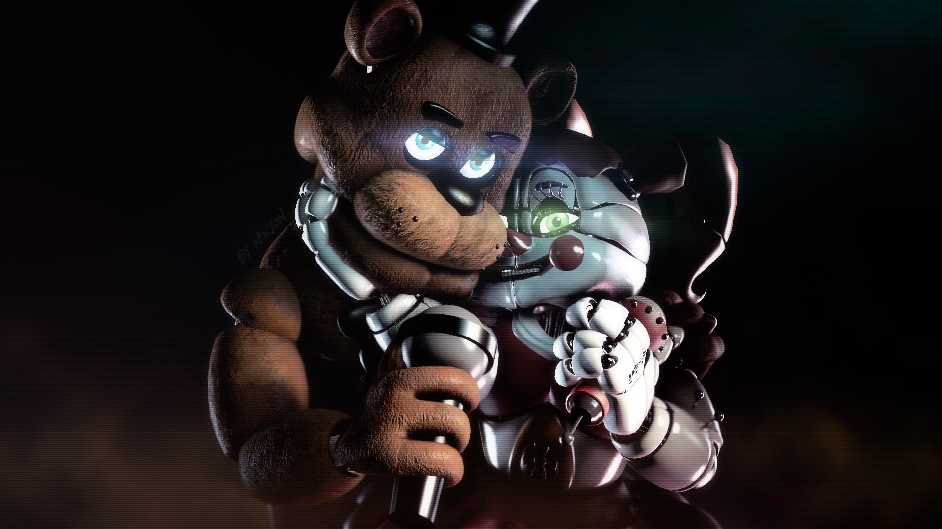 Freddy (Five Nights at Freddys), Five Nights at Freddys: Sister Location, 1080P, Baby (Five Nights at Freddys), Five Nights at Freddys, HD Wallpaper