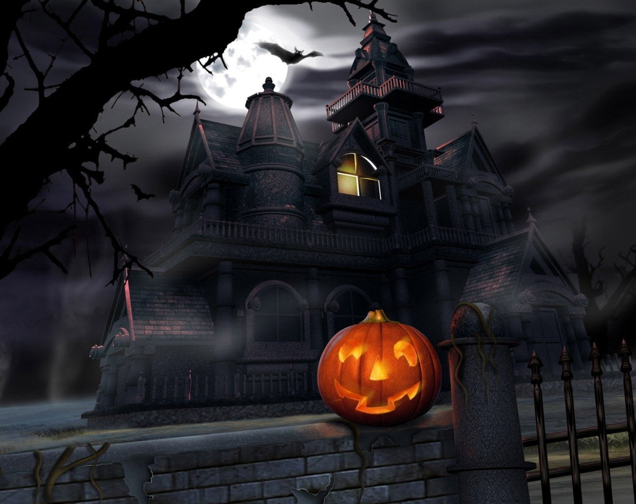 belief, building, place of worship, Halloween, architecture, dusk, evil, night, moon, outdoors, bat - Animal, lantern, o, decoration, fear, jack O Lantern, HD Wallpaper