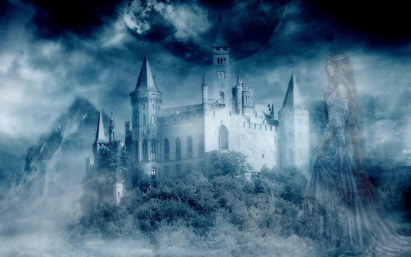 belief, Cloud, gothic Style, Castles, no People, building exterior, textured effect, old-fashioned, 720P, nature, standing, fading, Ghost, cloud - Sky, HD Wallpaper