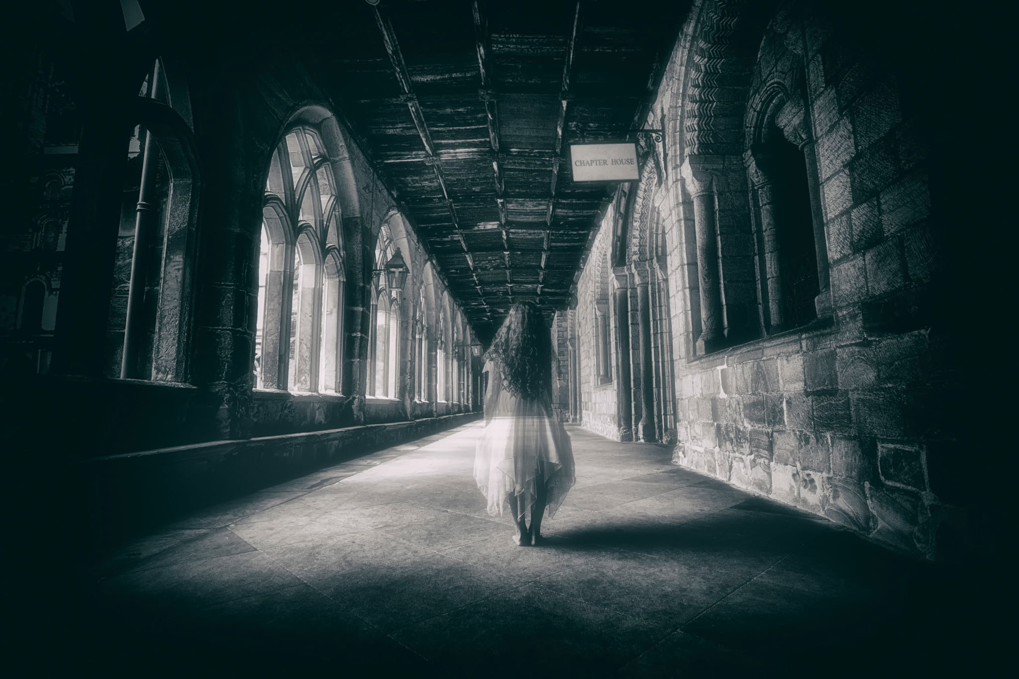 wall, underground, women, day, building, light at the End of the Tunnel, loneliness, shadow, mystery, 1080P, light - Natural Phenomenon, diminishing Perspective, HD Wallpaper