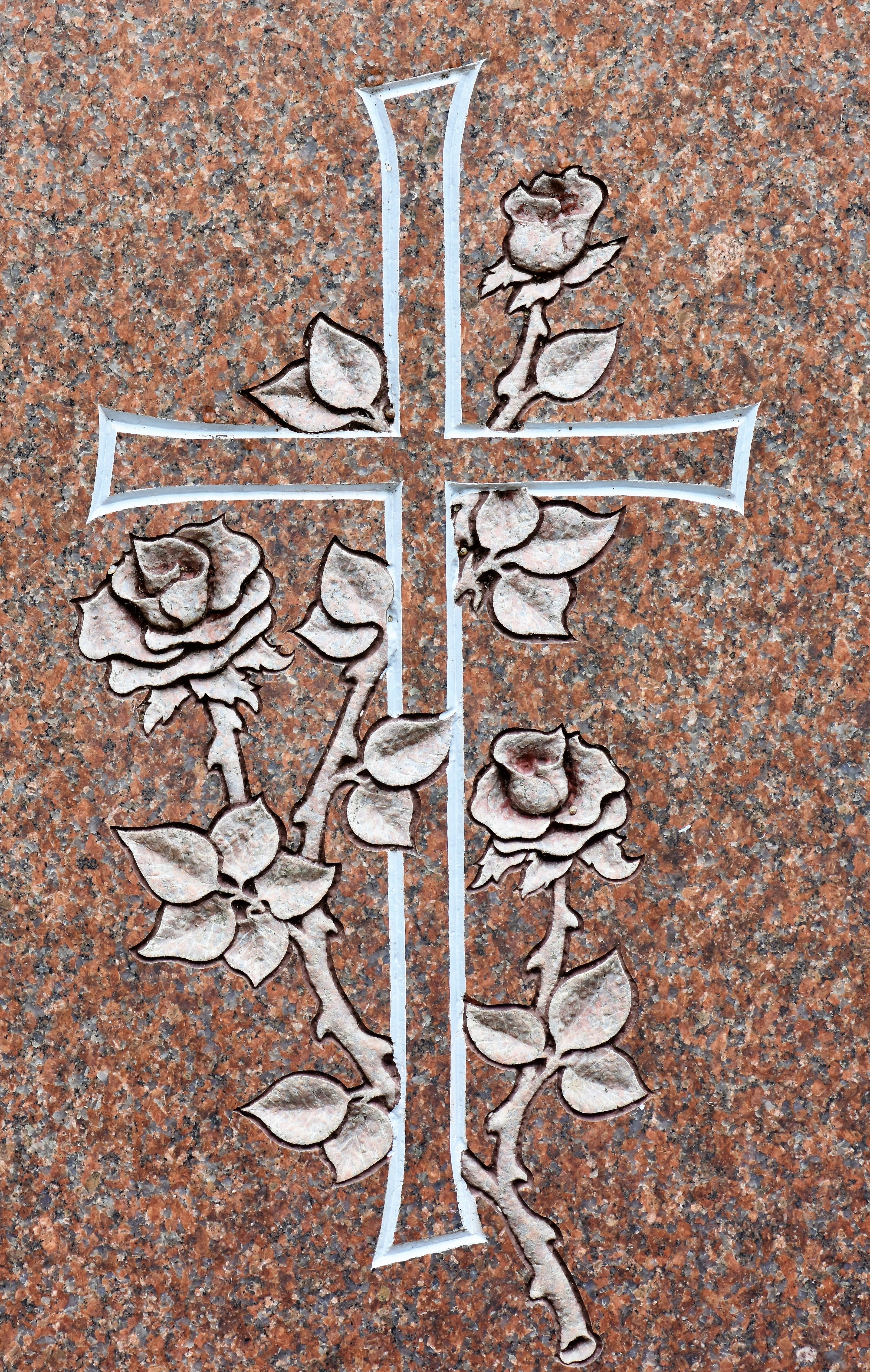 outdoors, granite, grave, tree, mourning, day, close-up, directly above, old, background, cross, pattern, wall, white, history, christianity, stone, nature, Phone HD Wallpaper