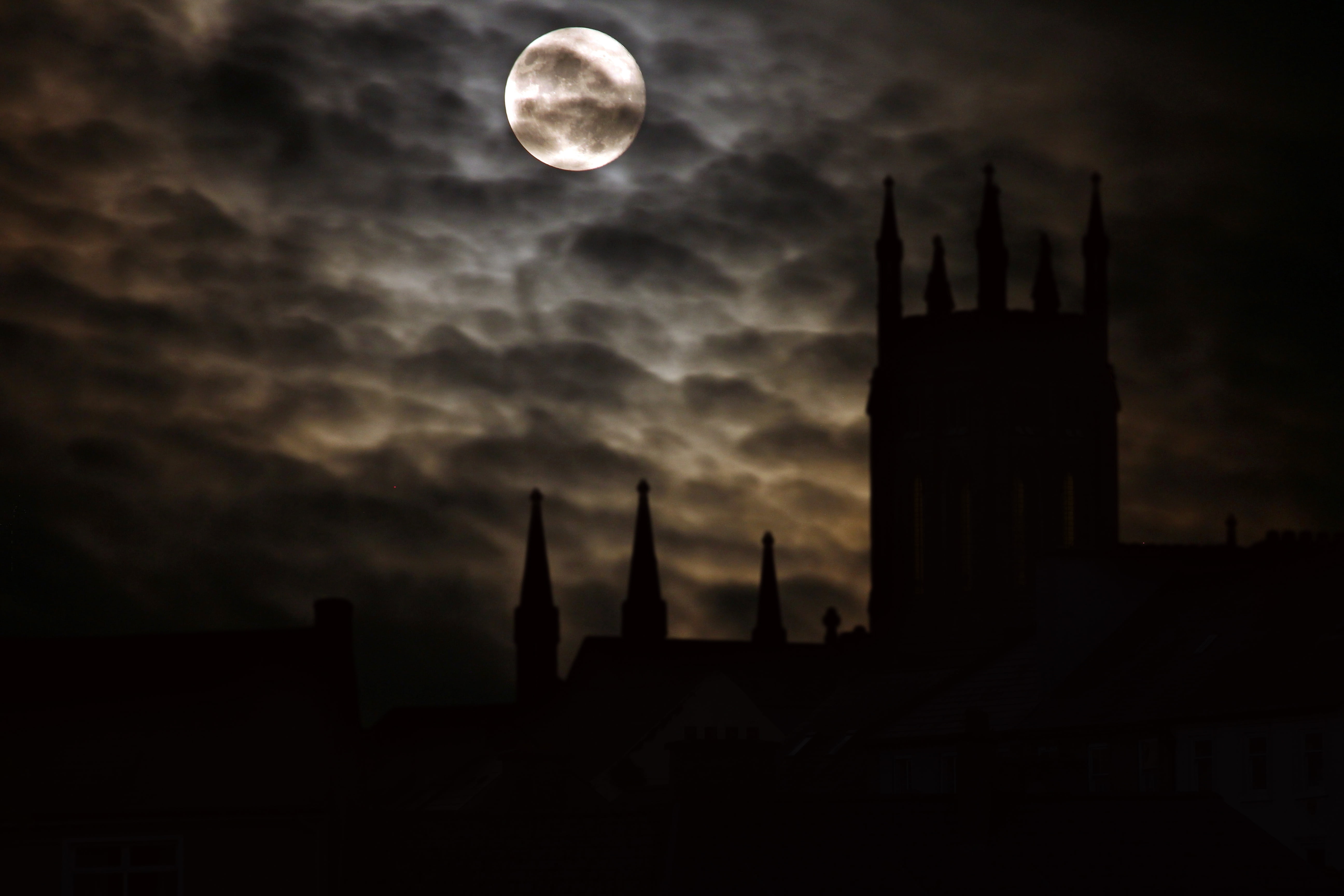 witching hour, nature, sunset, building, silhouette, danube, river, moon, built structure, gothic, city, budapest, castle, places of interest, dark, ghosts, HD Wallpaper