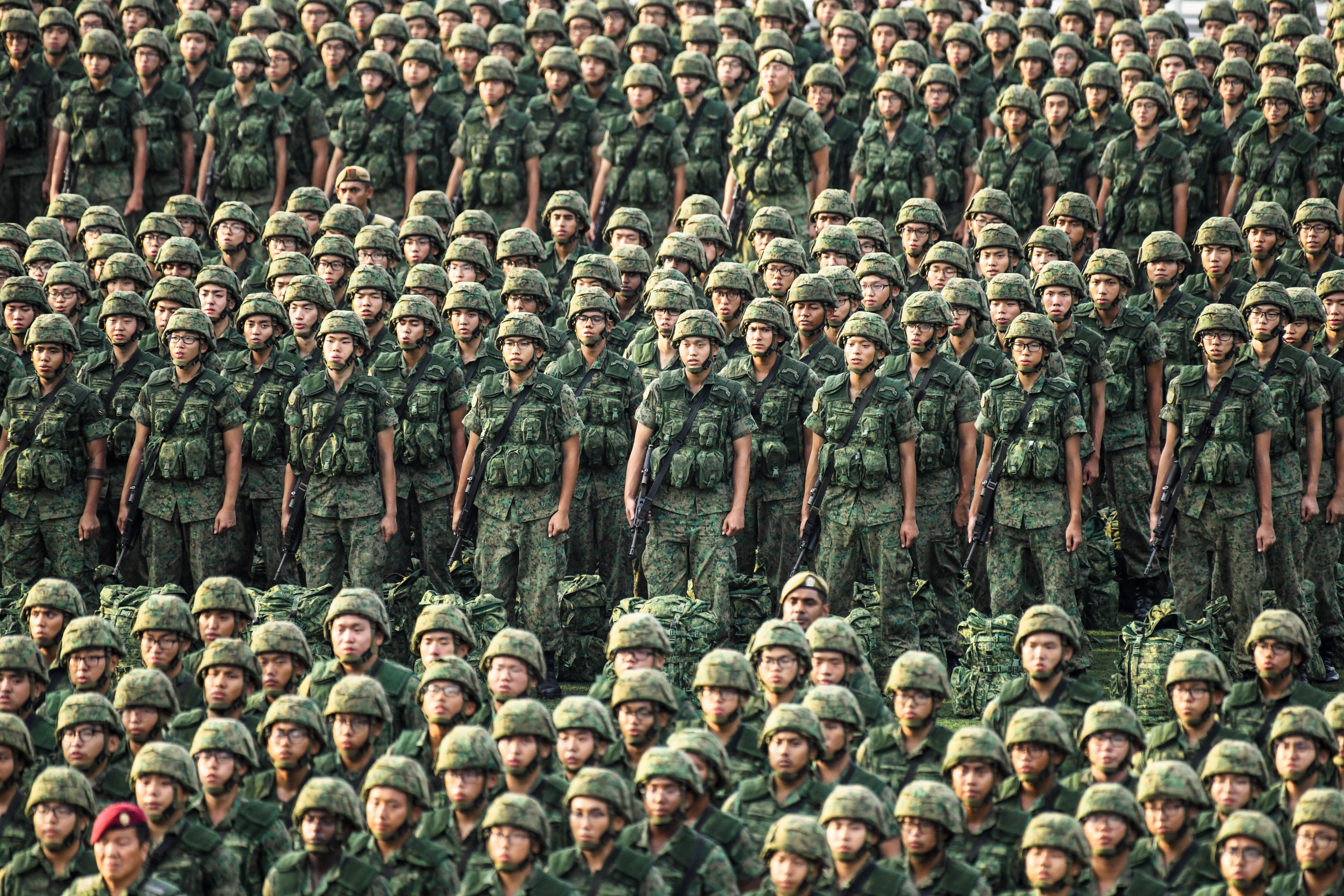 parade, order, person, high angle view, military, group, day, armored, human, armed forces, backgrounds, side by side, military uniform, 8K, full frame, HD Wallpaper