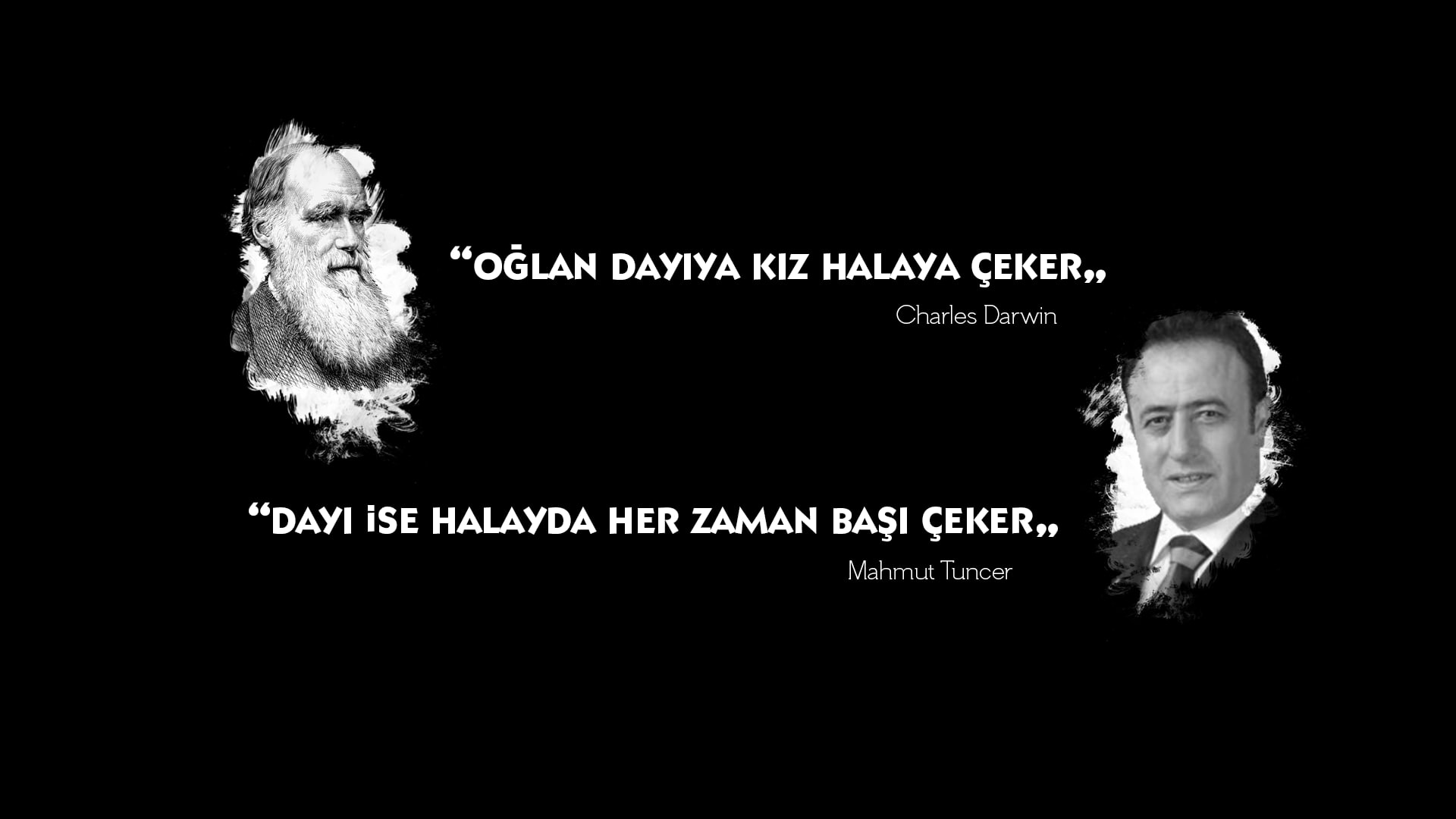 close-up, black background, Mahmut Tuncer, adult, people, Charles Darwin, 1080P, copy space, technology, dark, western script, headshot, text, indoors, HD Wallpaper