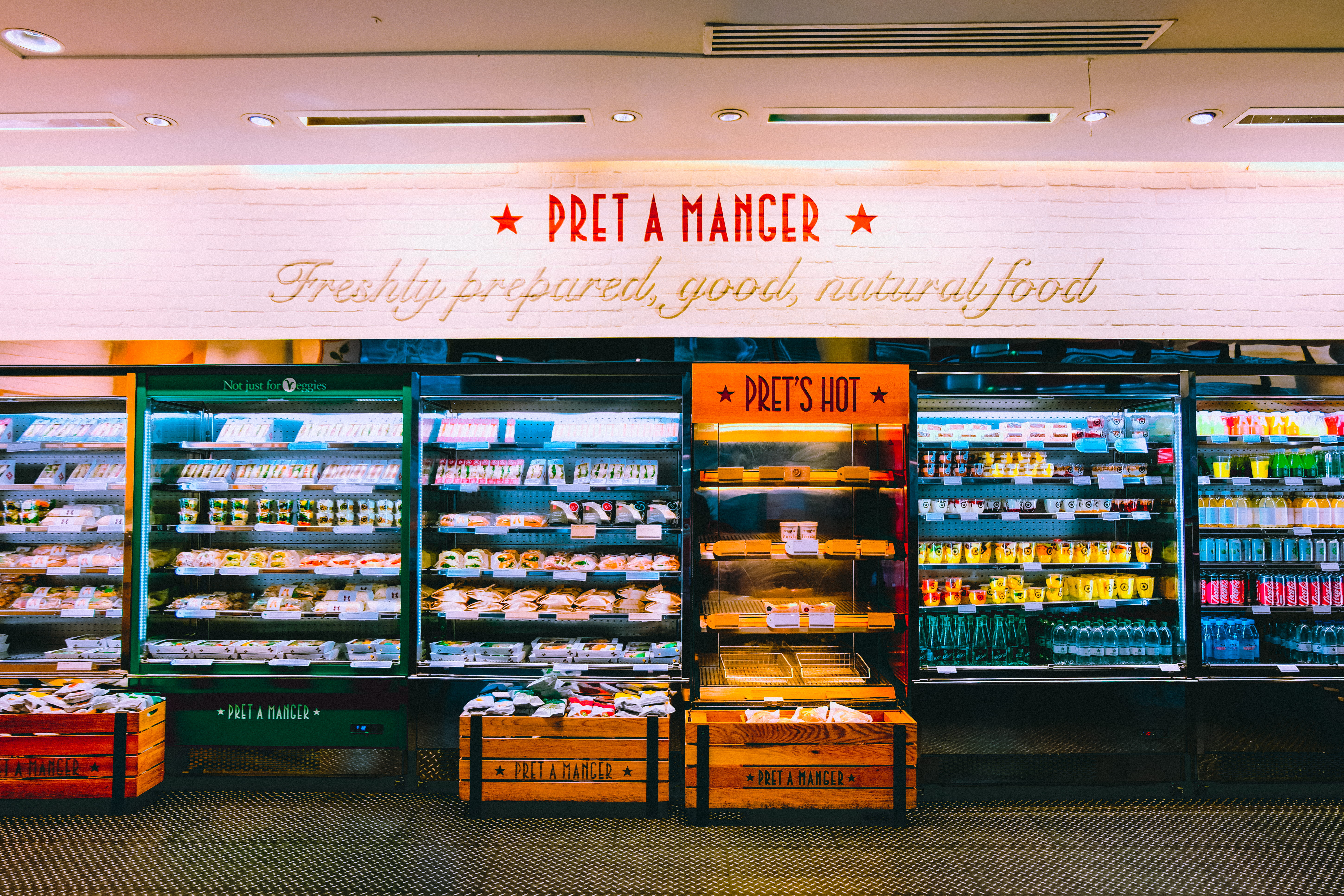color, manger, beverage, container, indoors, cooler, product, eat, aisle, store, order, consumerism, supermarket, pret, 5K, freshness, healthy eating, HD Wallpaper