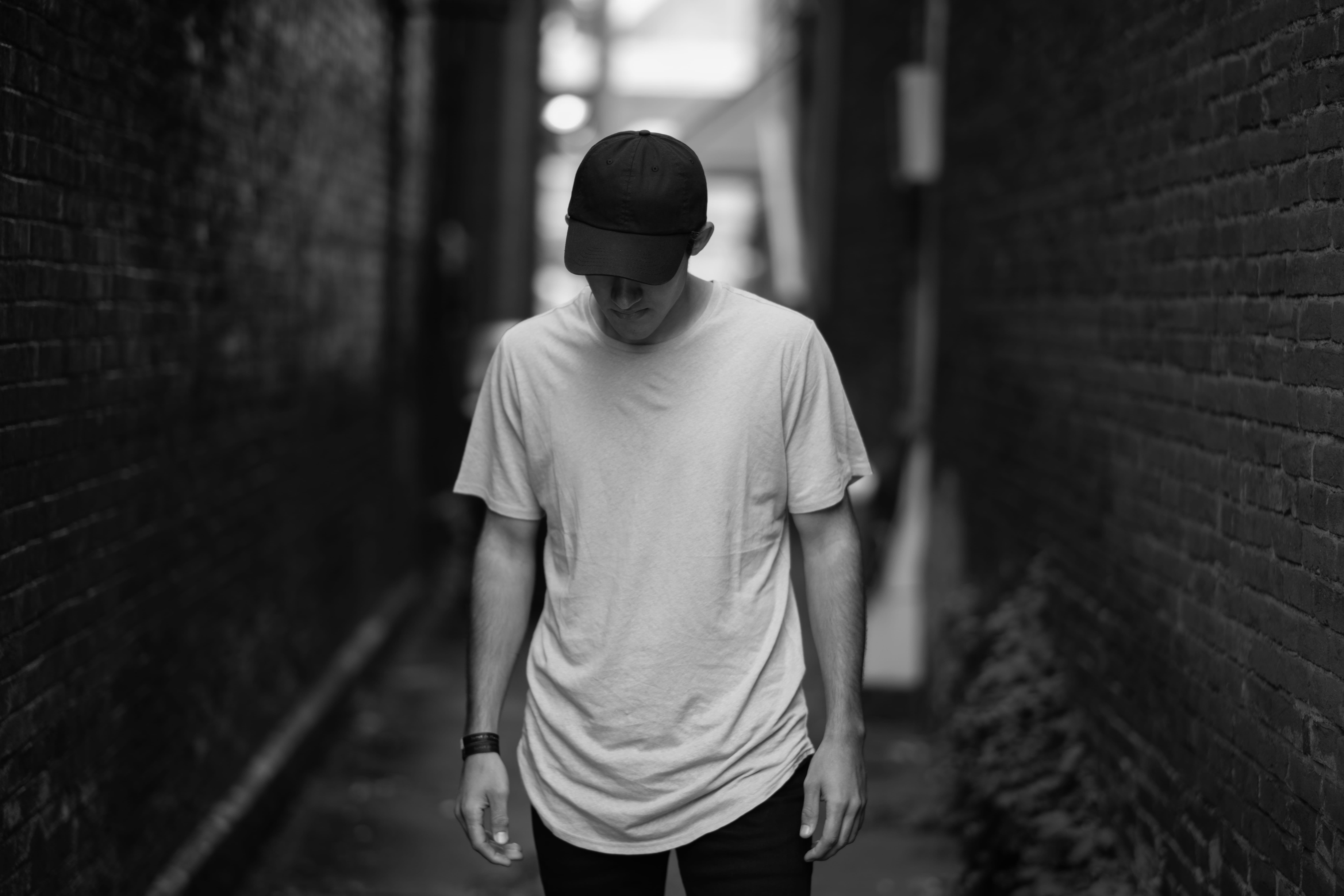 focus on foreground, man, uran, modern, men, dark, architecture, hat, one person, portrait, explore, built structure, lifestyles, photography, HD Wallpaper
