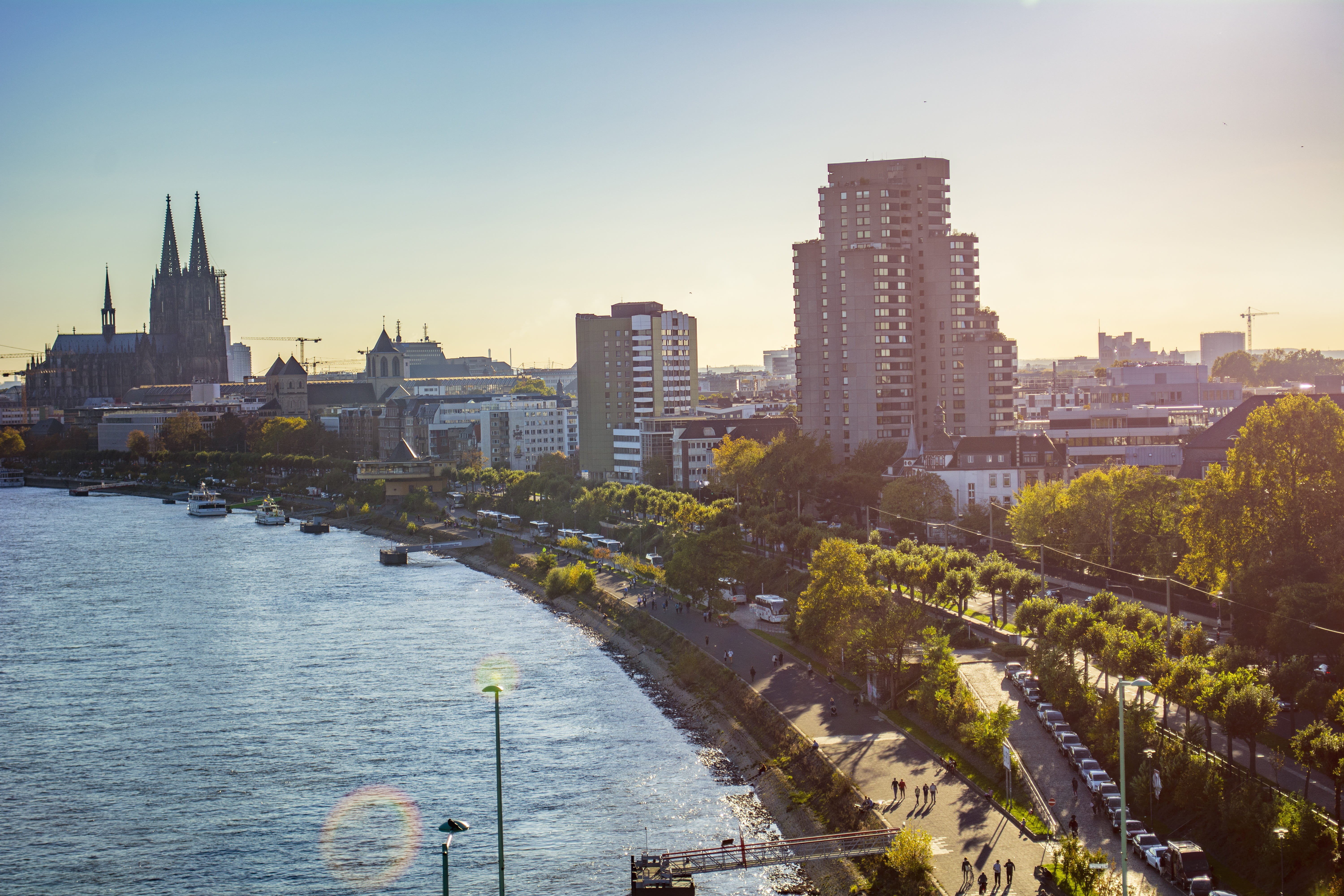 urban, europe, houses, skyscraper, romantic, mode of transportation, spectacular, historic, nature, germany, tourism, sky, city, connection, water, bridge - man made structure, HD Wallpaper